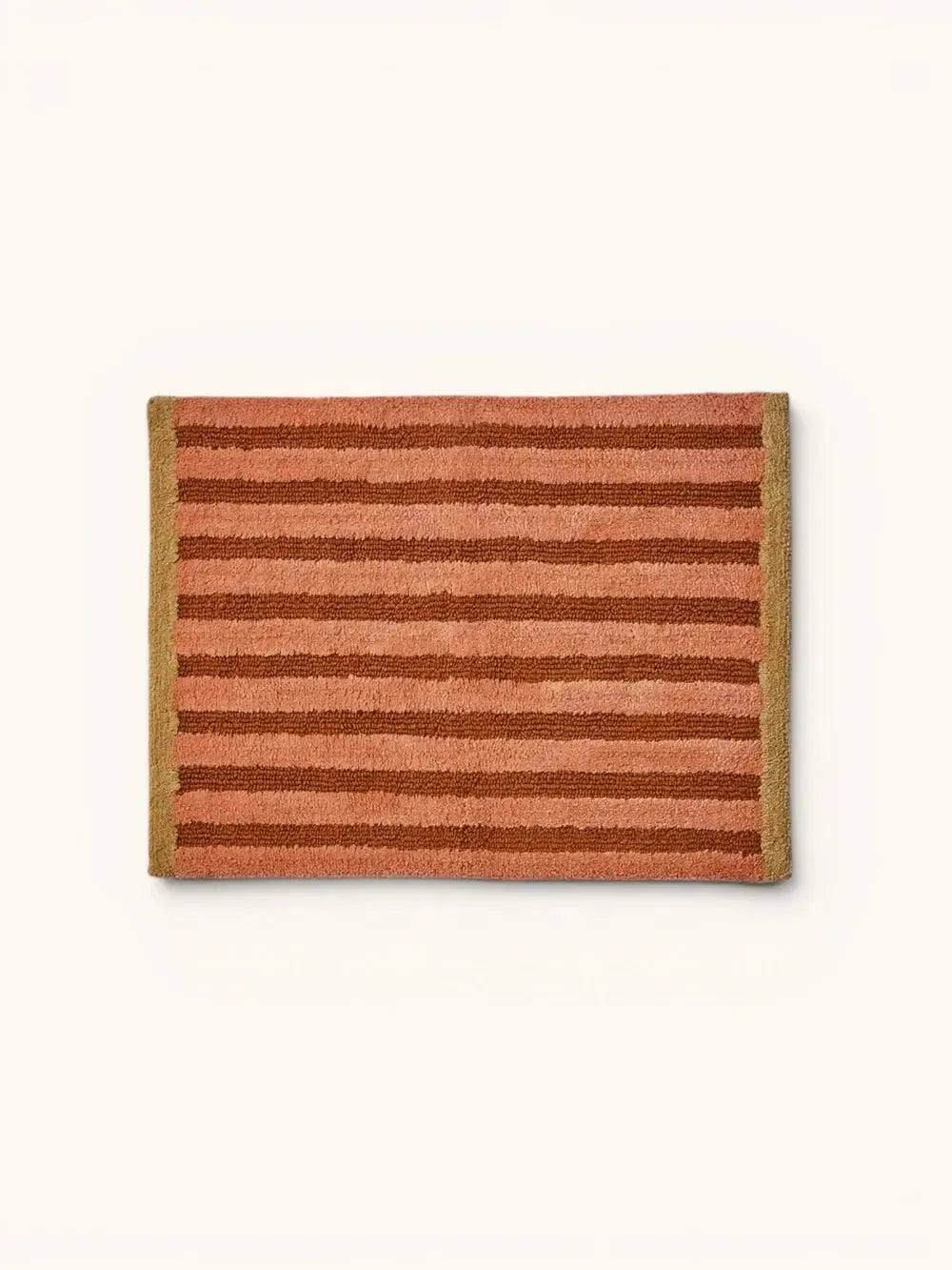 Stripe Reversible Terracotta Bath Mat-Soft Furnishings-Bonnie & Neil-The Bay Room
