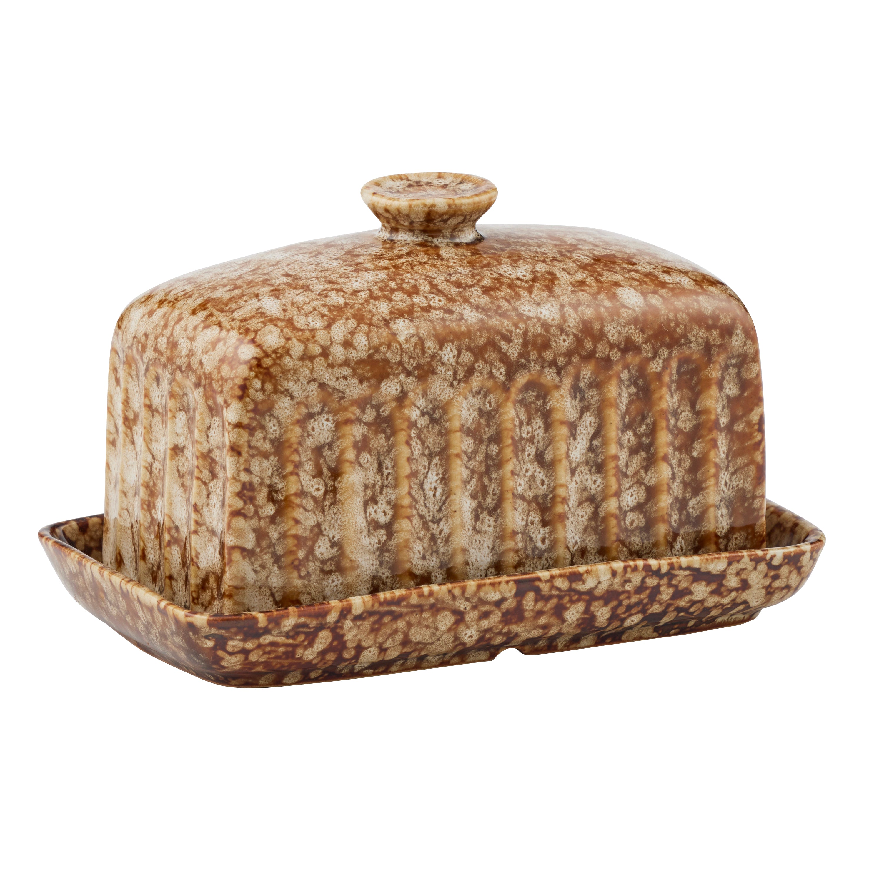 Studio Ceramic Butter Dish 17x10x10cm Cocoa-Dining & Entertaining-Coast To Coast Home-The Bay Room