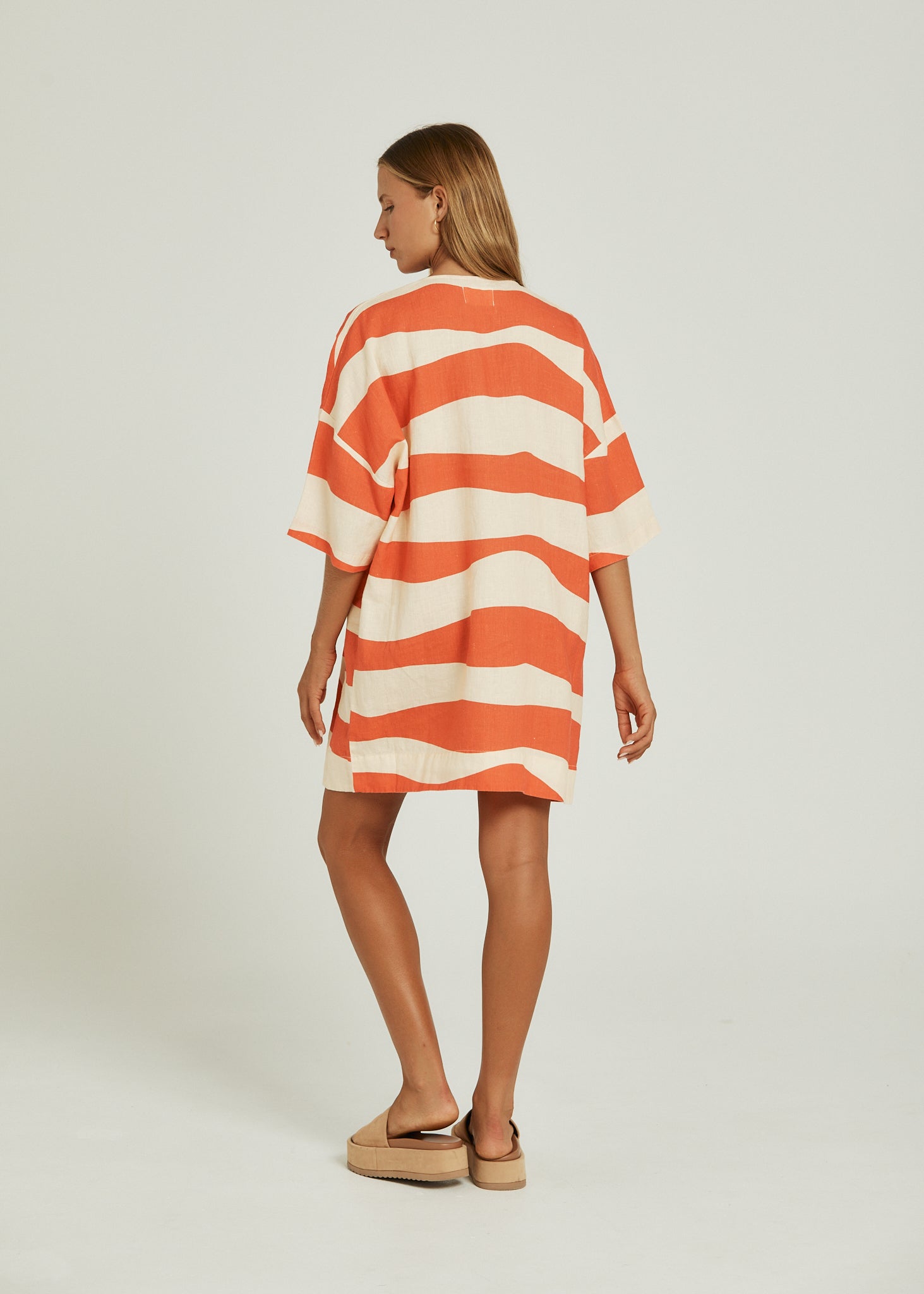 Summer Tunic - Coral Wave-Tops-Pippa Ridley-The Bay Room