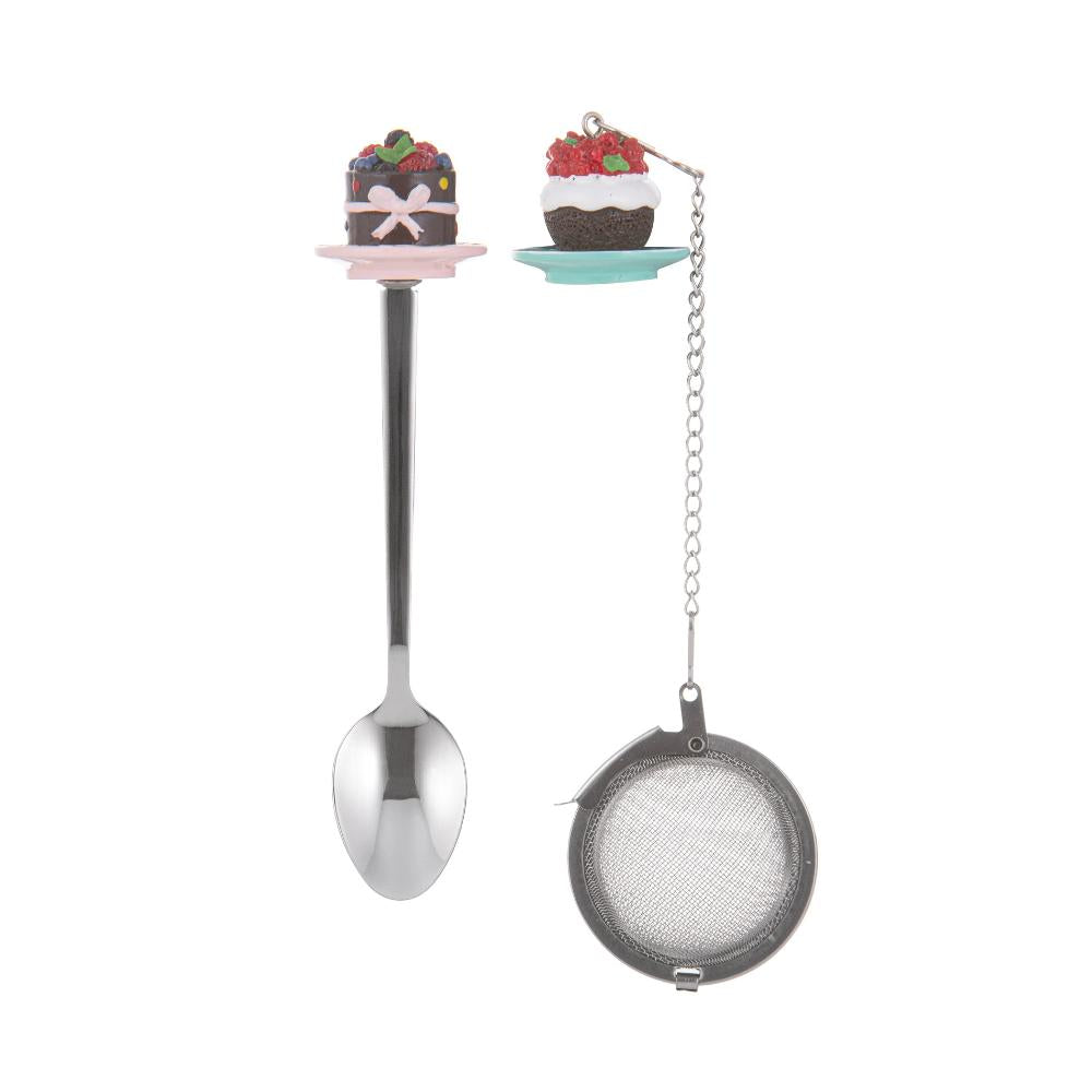 Sweet Moments Tea Spoon & Filter Set-Dining & Entertaining-Ashdene-The Bay Room