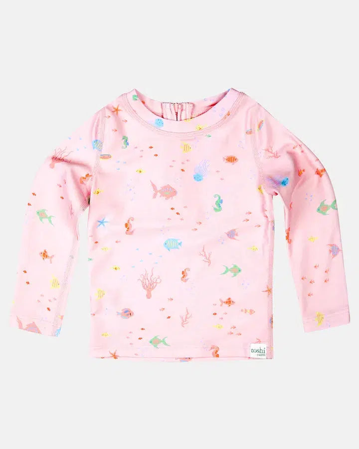 Swim Baby Rashie Long Sleeve Classic - Coral-Clothing & Accessories-Toshi-The Bay Room