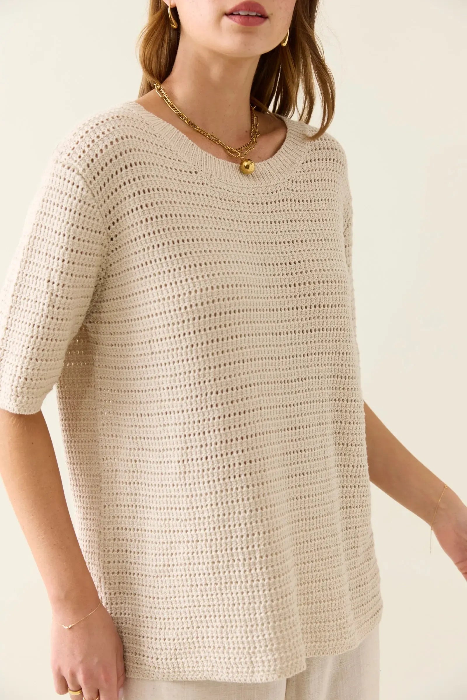 Sylvie Knit Tshirt - Canvas-Isle Of Mine-The Bay Room