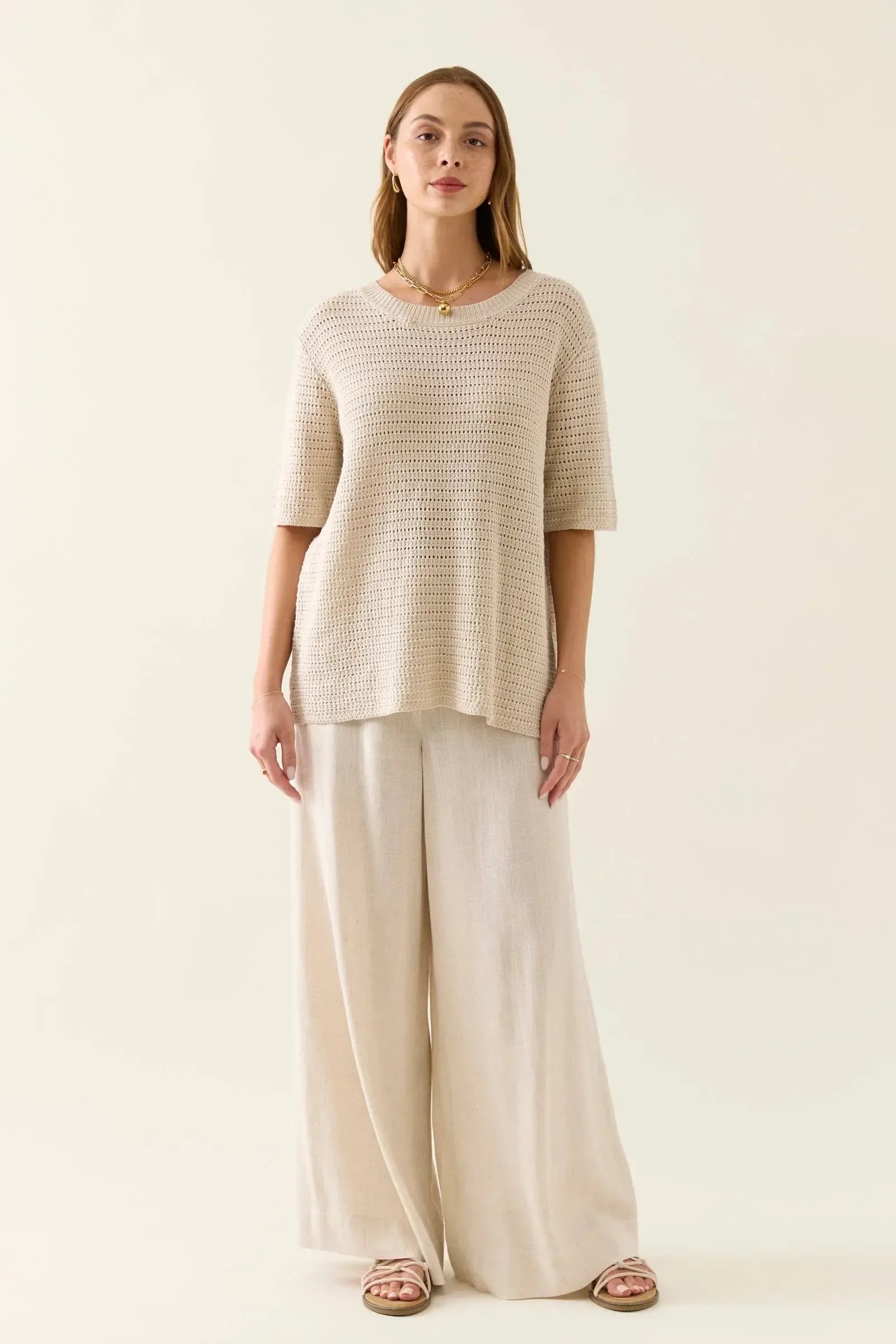 Sylvie Knit Tshirt - Canvas-Isle Of Mine-The Bay Room