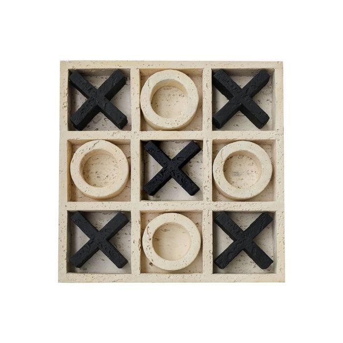 Tanner MGO Travertine Naughts & Crosses-Decor Items-Pure Homewares-The Bay Room