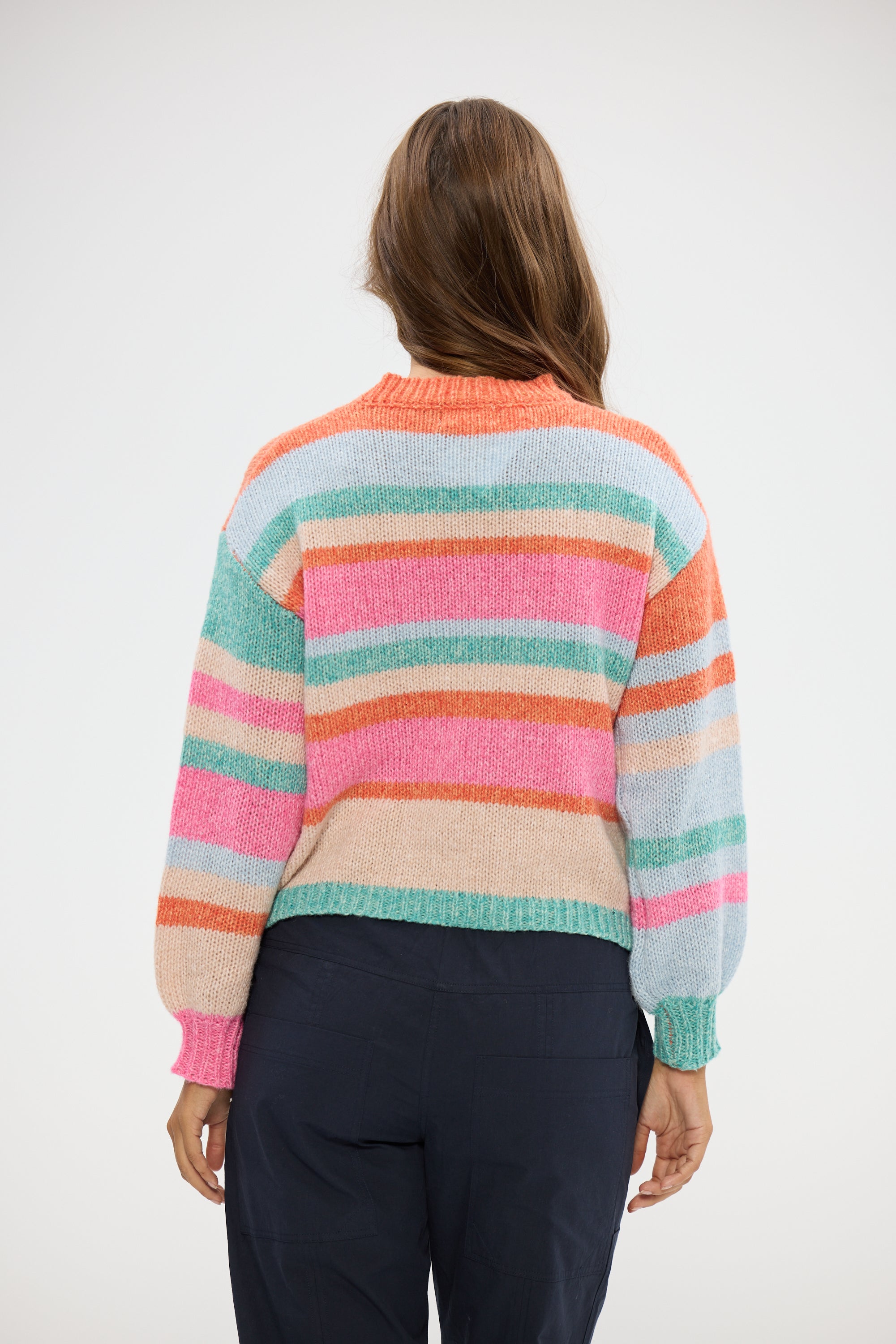 Tarn Knit - Pink Multi Stripe-Knitwear & Jumpers-Holiday-The Bay Room