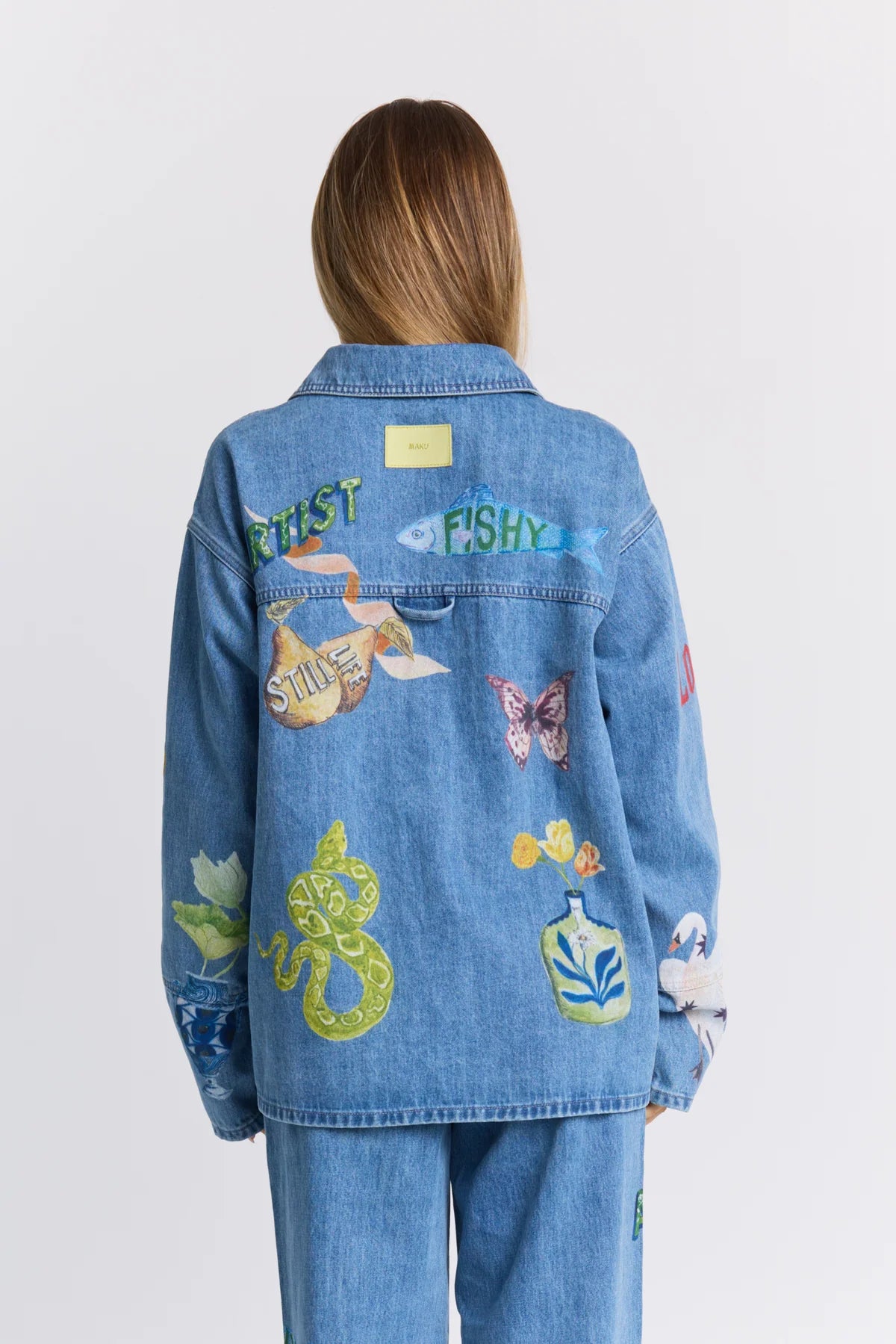 Tattoo Denim Shacket