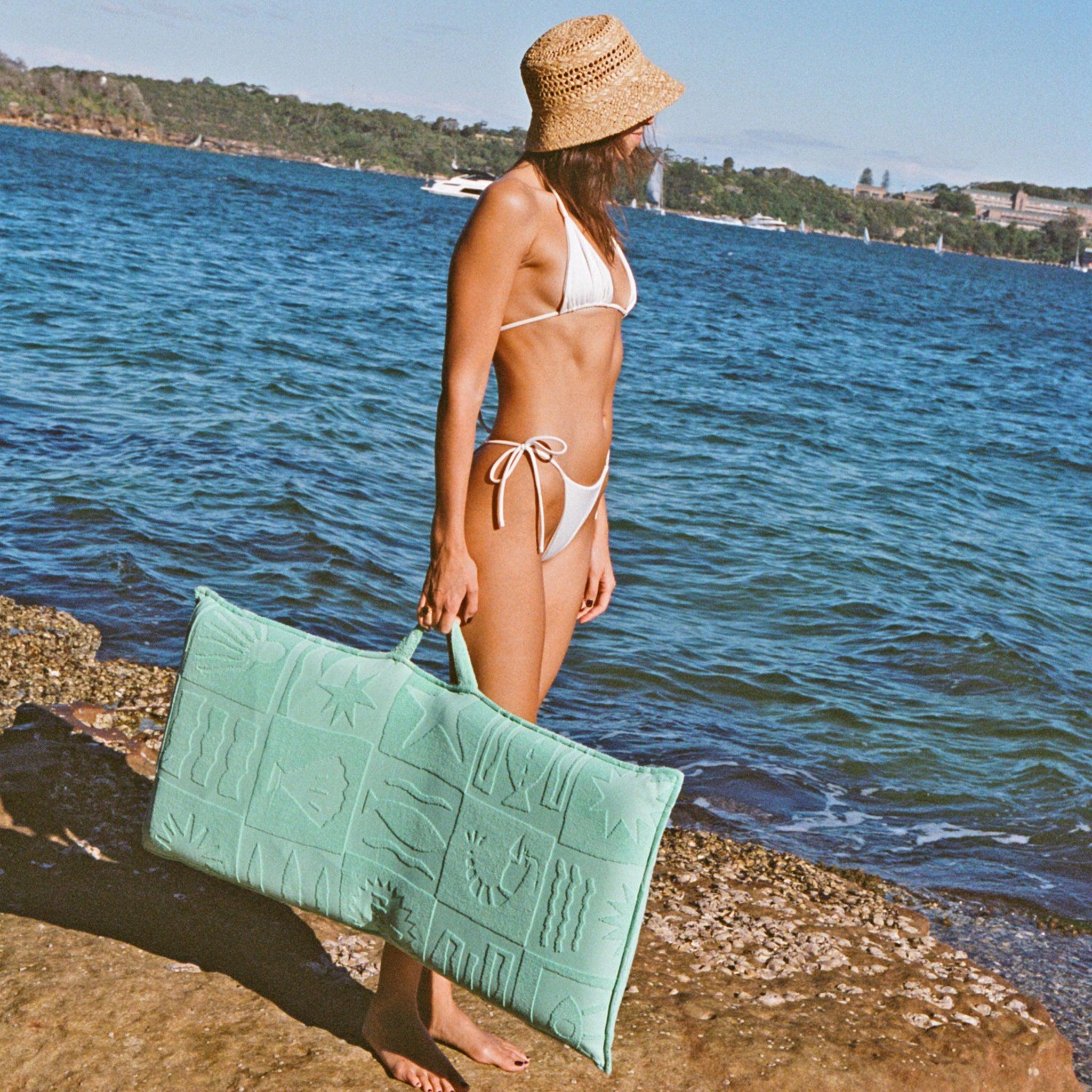 Terry Folding Seat De Playa Esmeralda-Travel & Outdoors-Sunny Life-The Bay Room