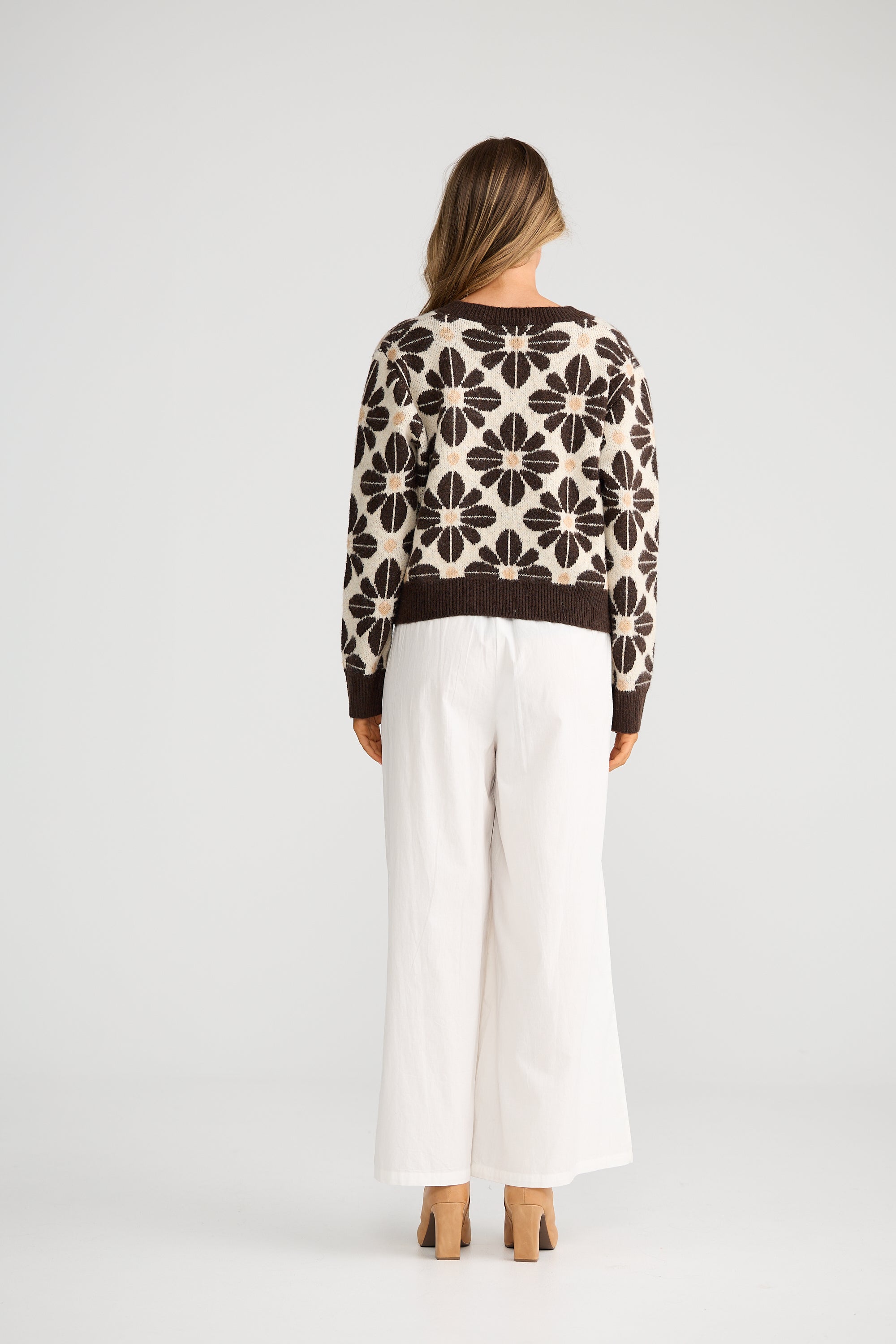 Tesselate Cardi - Cocoa Bloom-Knitwear & Jumpers-Talisman-The Bay Room