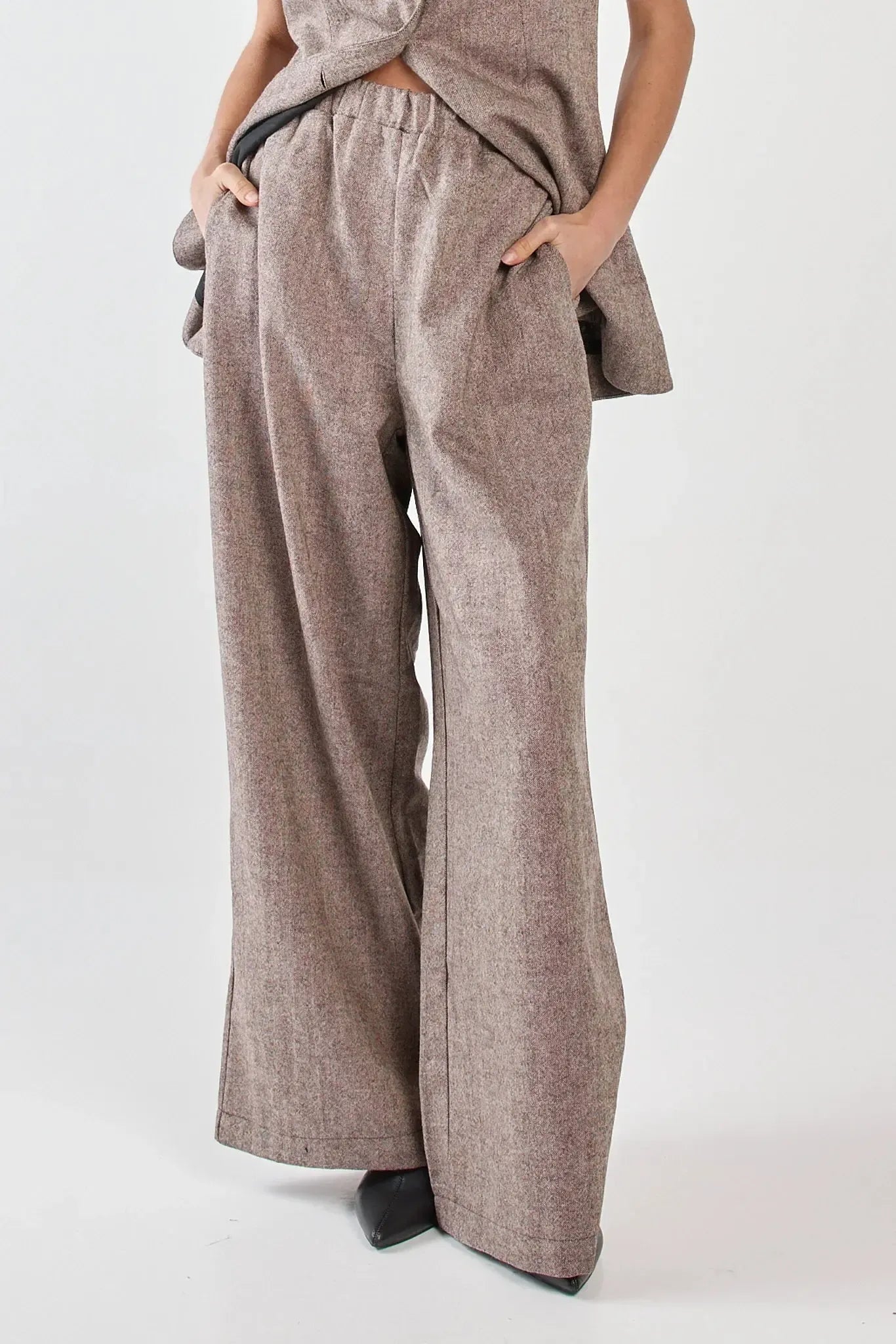 Thalia Pull On Pant - Chocolate Birdseye-Pants-SASS-The Bay Room