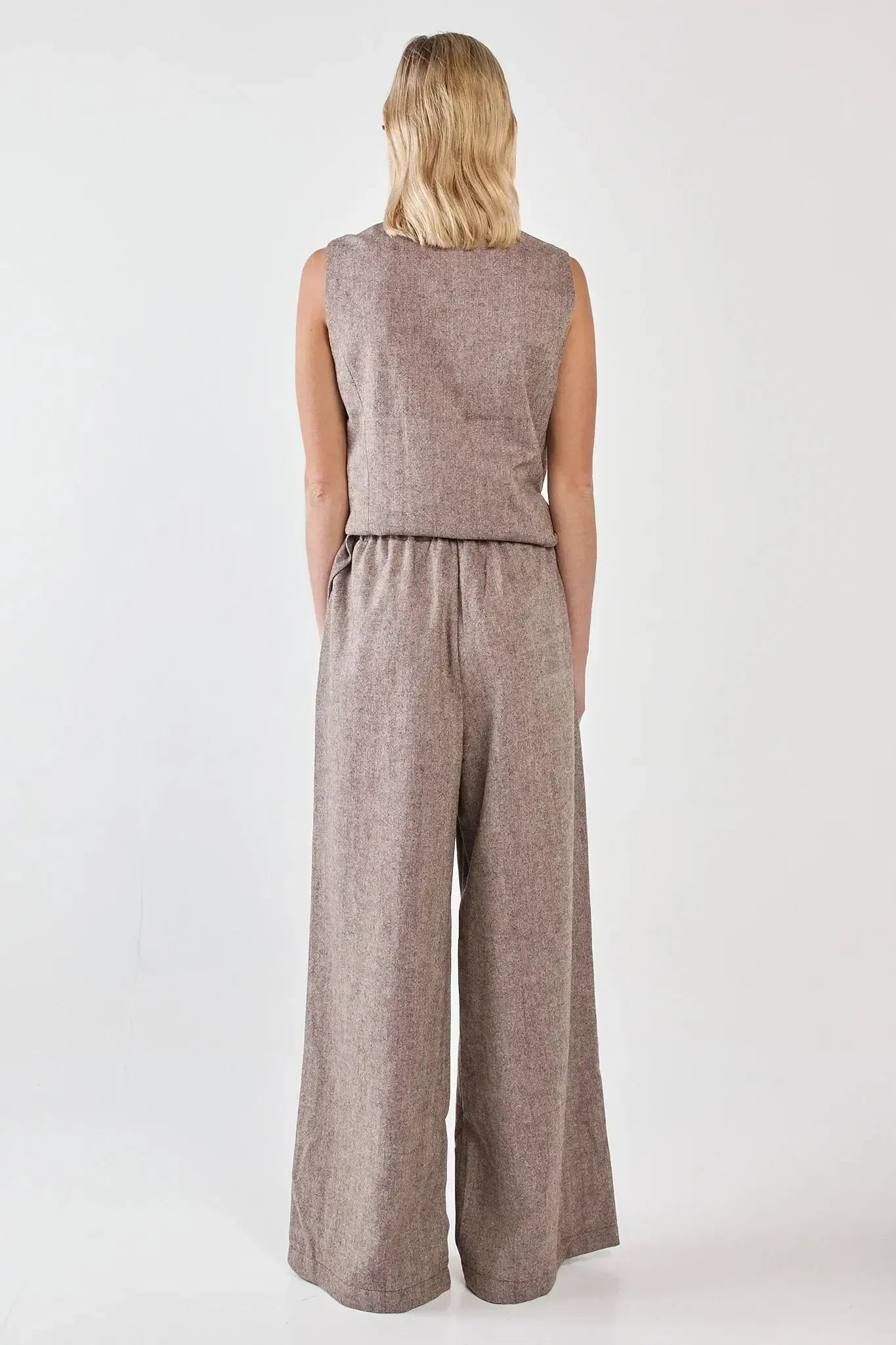 Thalia Pull On Pant - Chocolate Birdseye-Pants-SASS-The Bay Room