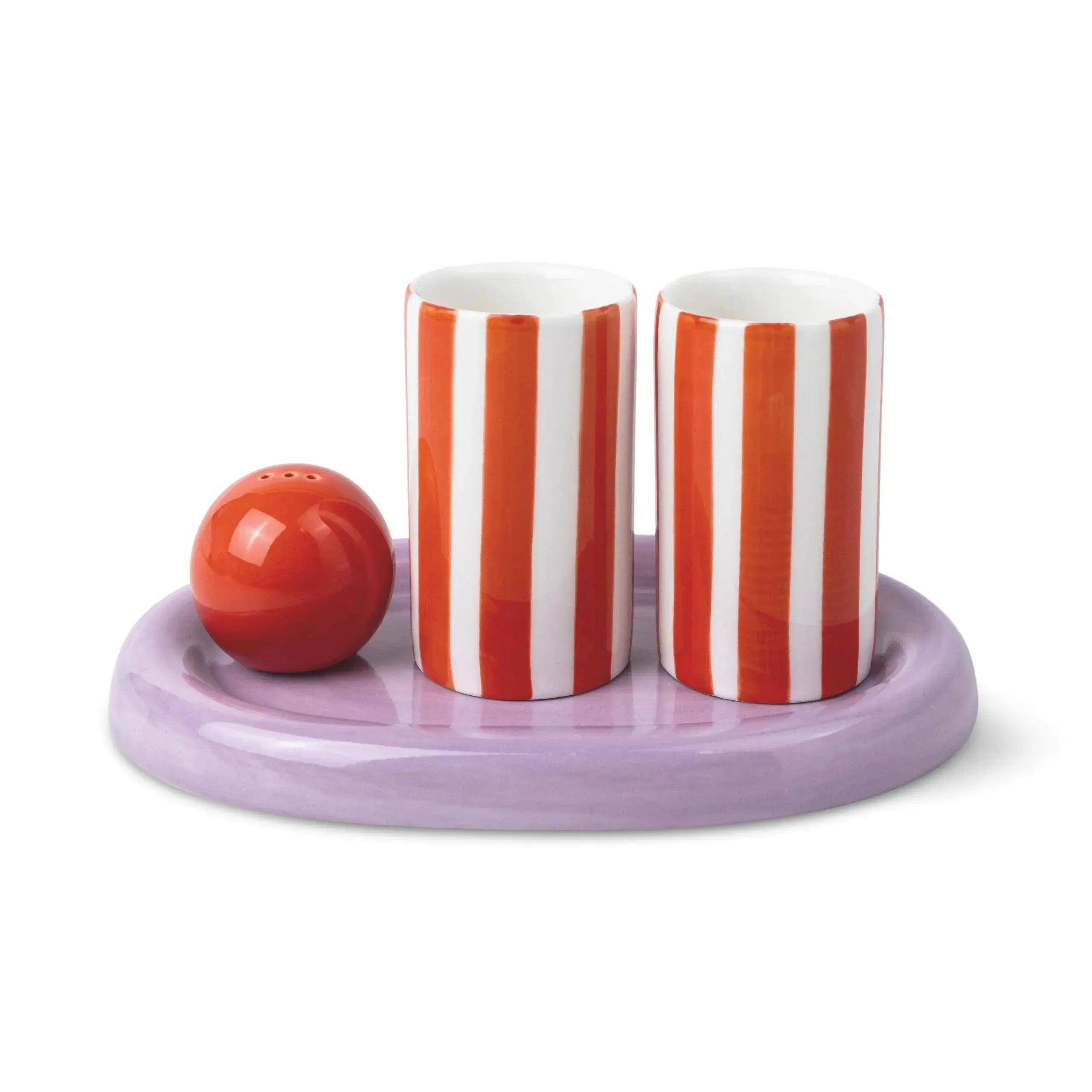 The Lily Mae Ceramic Tequila Shot Glass Set with Tray & Shaker Poppy + Lilac-Candles & Fragrances-Here's How-The Bay Room