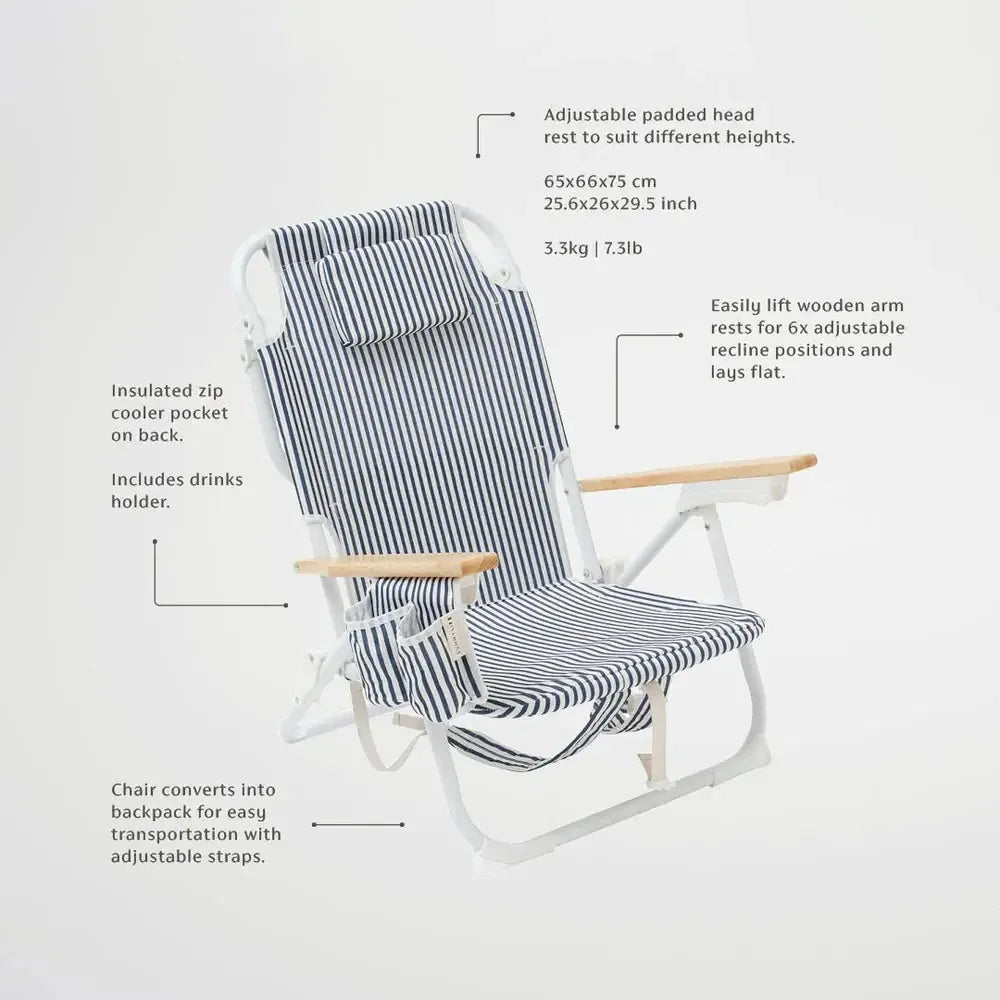 The Resort Luxe Beach Chair Coastal Blue-Travel & Outdoors-Sunny Life-The Bay Room