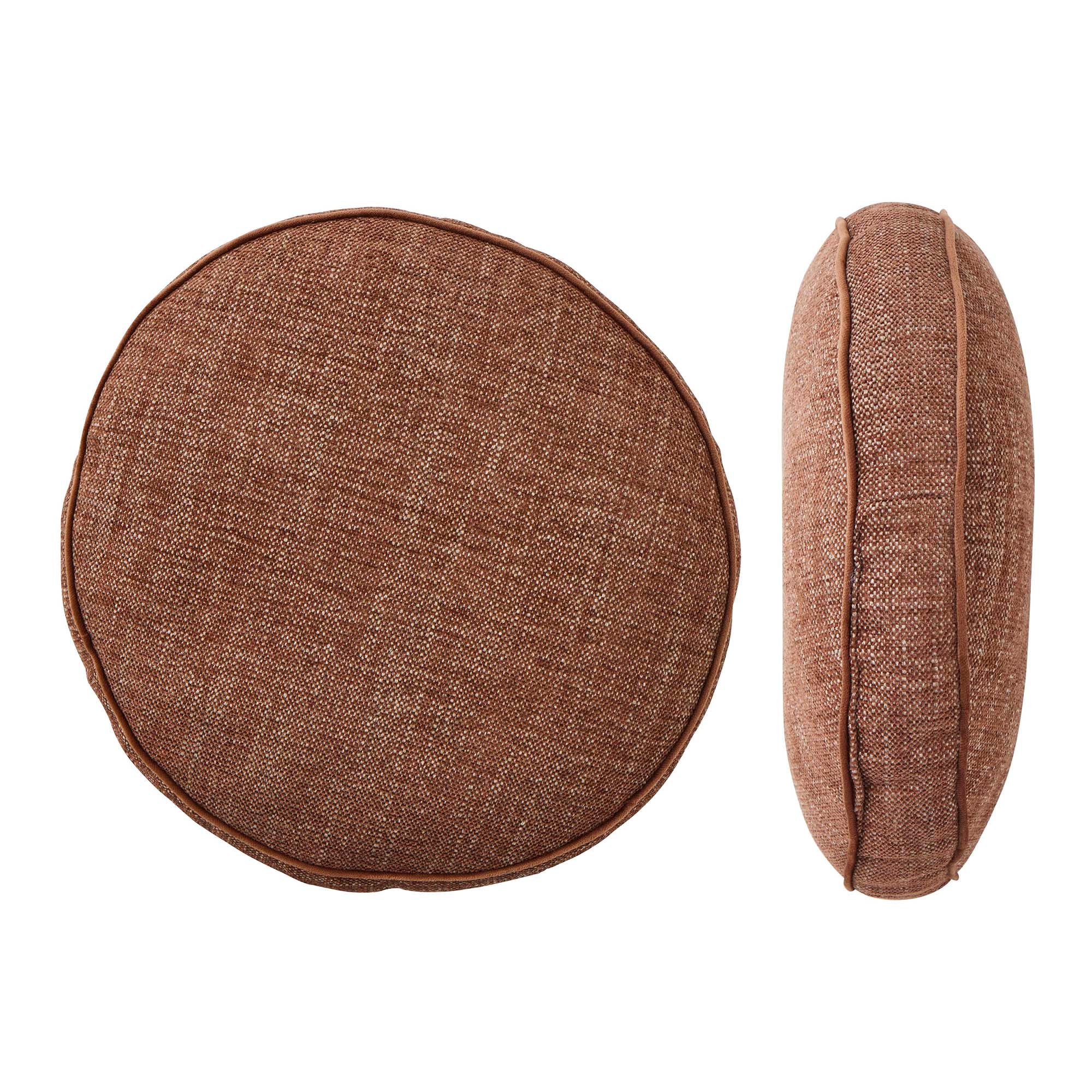 Theo Velvet Round Cushion 40cm Pecan-Coast To Coast Home-The Bay Room