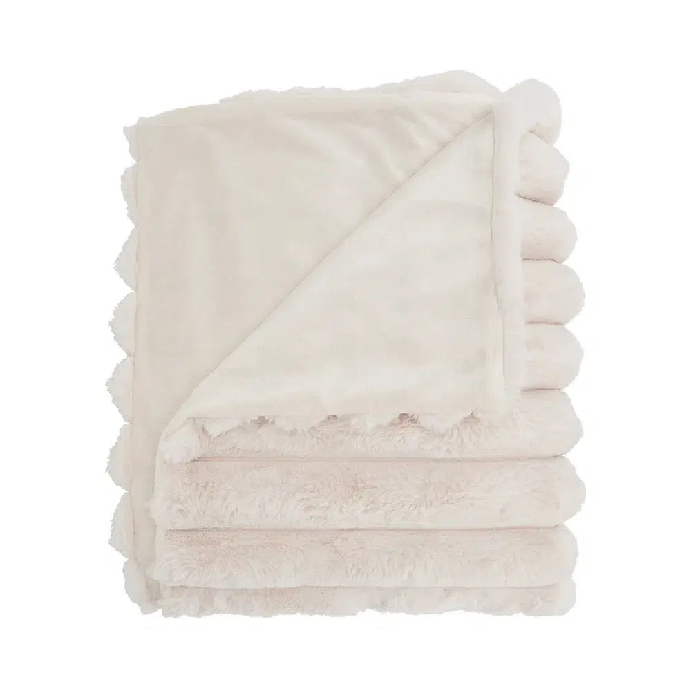 Throw Ribbed Fur - Cream-General-Annabel Trends-The Bay Room