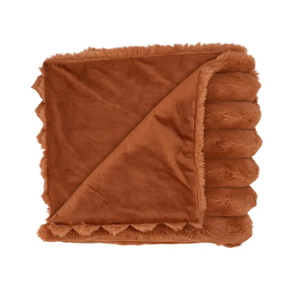 Throw Ribbed Fur - Toffee-General-Annabel Trends-The Bay Room