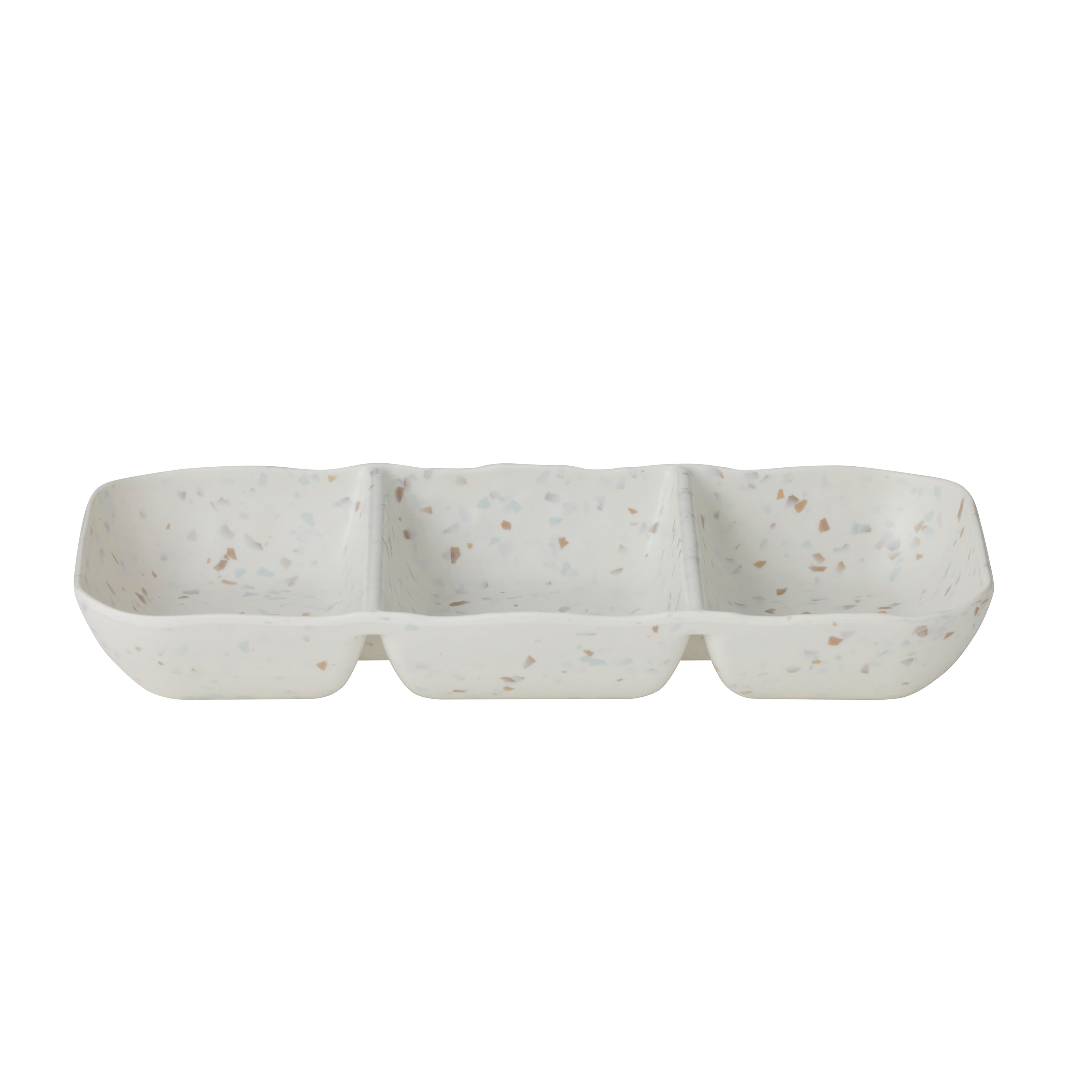 Tidal Terrazzo Melamine Divided Platter 12x25cm-Dining & Entertaining-Coast To Coast Home-The Bay Room