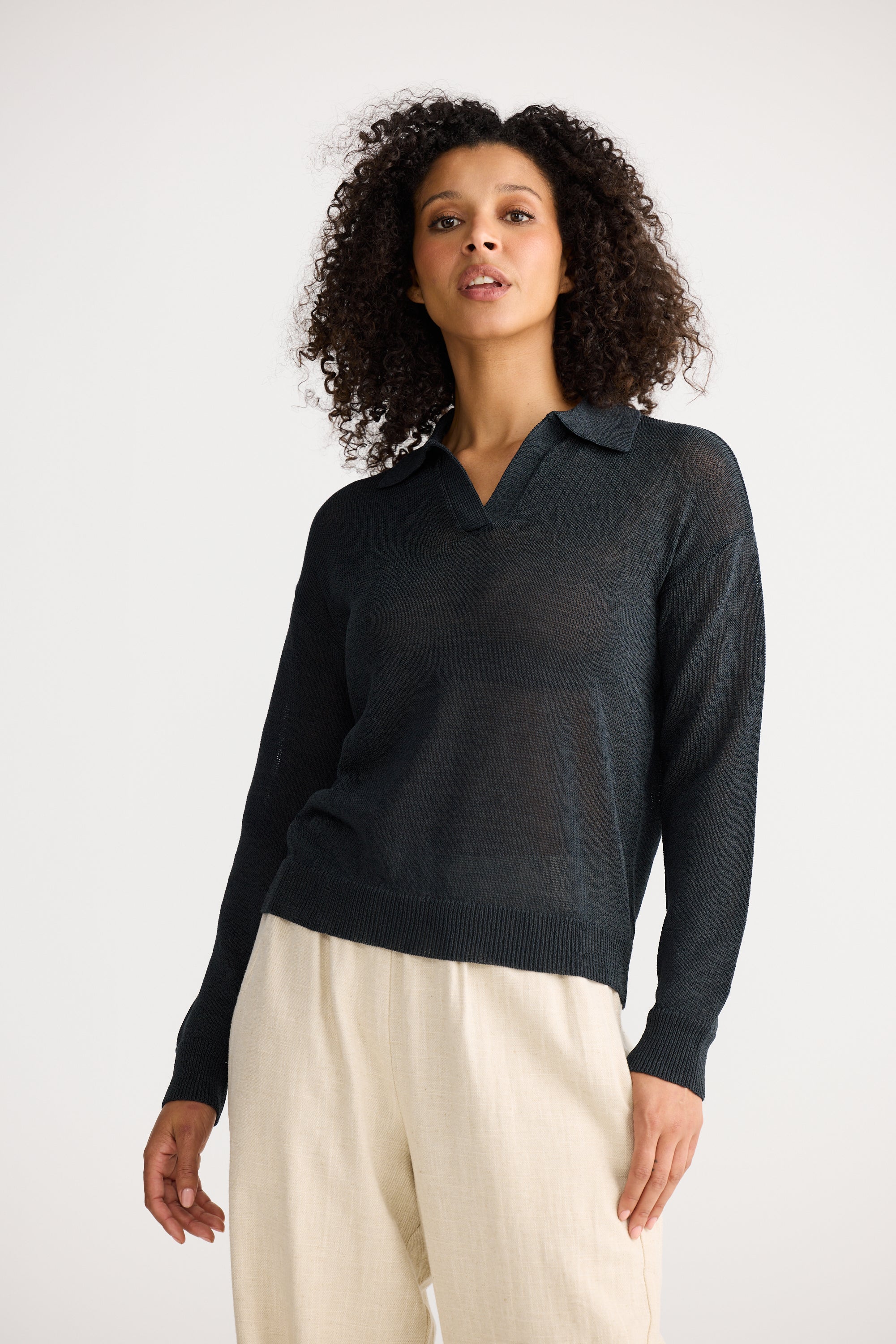 Tierra Knit Top - Charcoal-Tops-The Shanty Corporation-The Bay Room