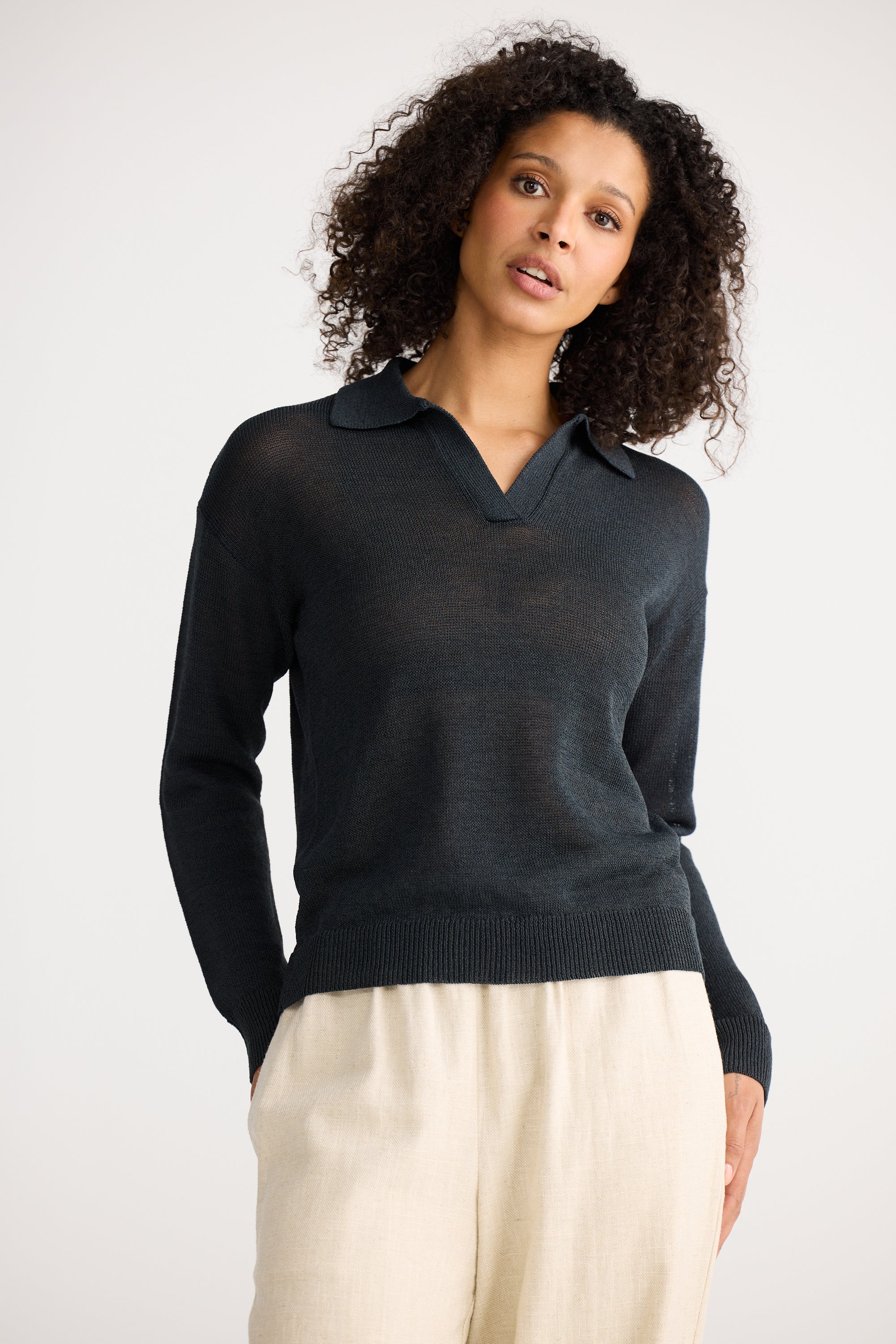 Tierra Knit Top - Charcoal-Tops-The Shanty Corporation-The Bay Room