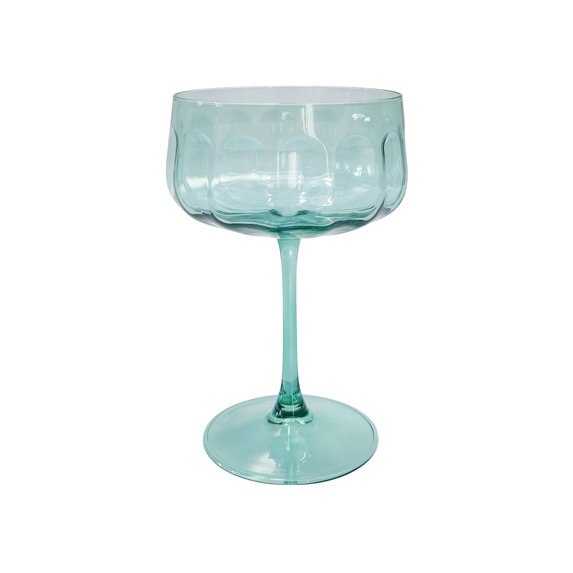 Tillie Coupe Glass Green 16cm-Dining & Entertaining-Urban Products-The Bay Room