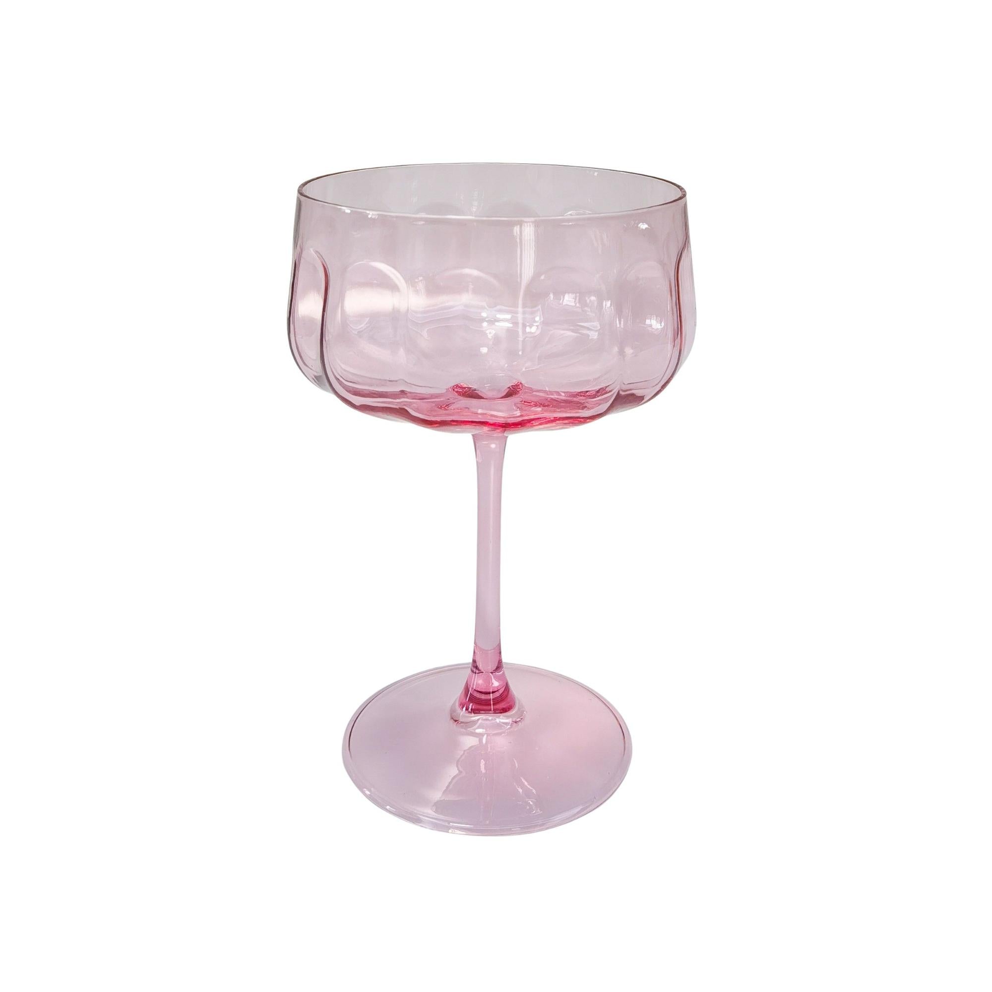 Tillie Coupe Glass Pink 16cm-Dining & Entertaining-Urban Products-The Bay Room