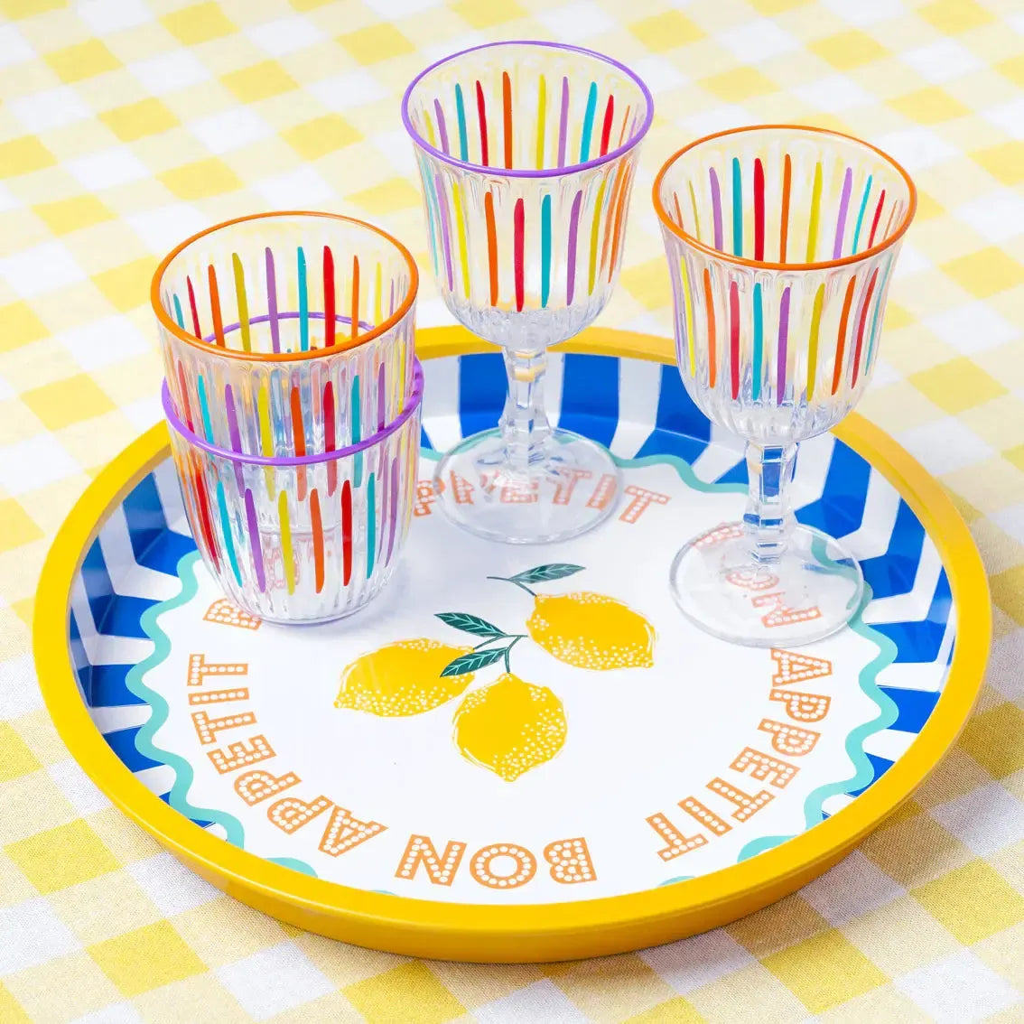 Tin Tray - 33cm - Lemon-Dining & Entertaining-Talking Tables-The Bay Room
