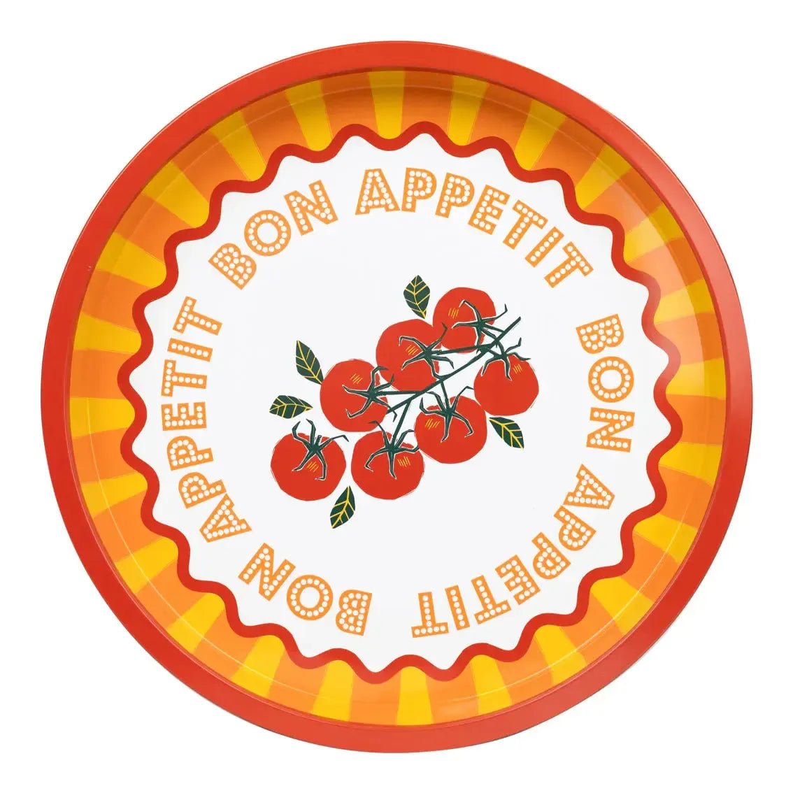 Tin Tray - 33cm - Tomato-Dining & Entertaining-Talking Tables-The Bay Room