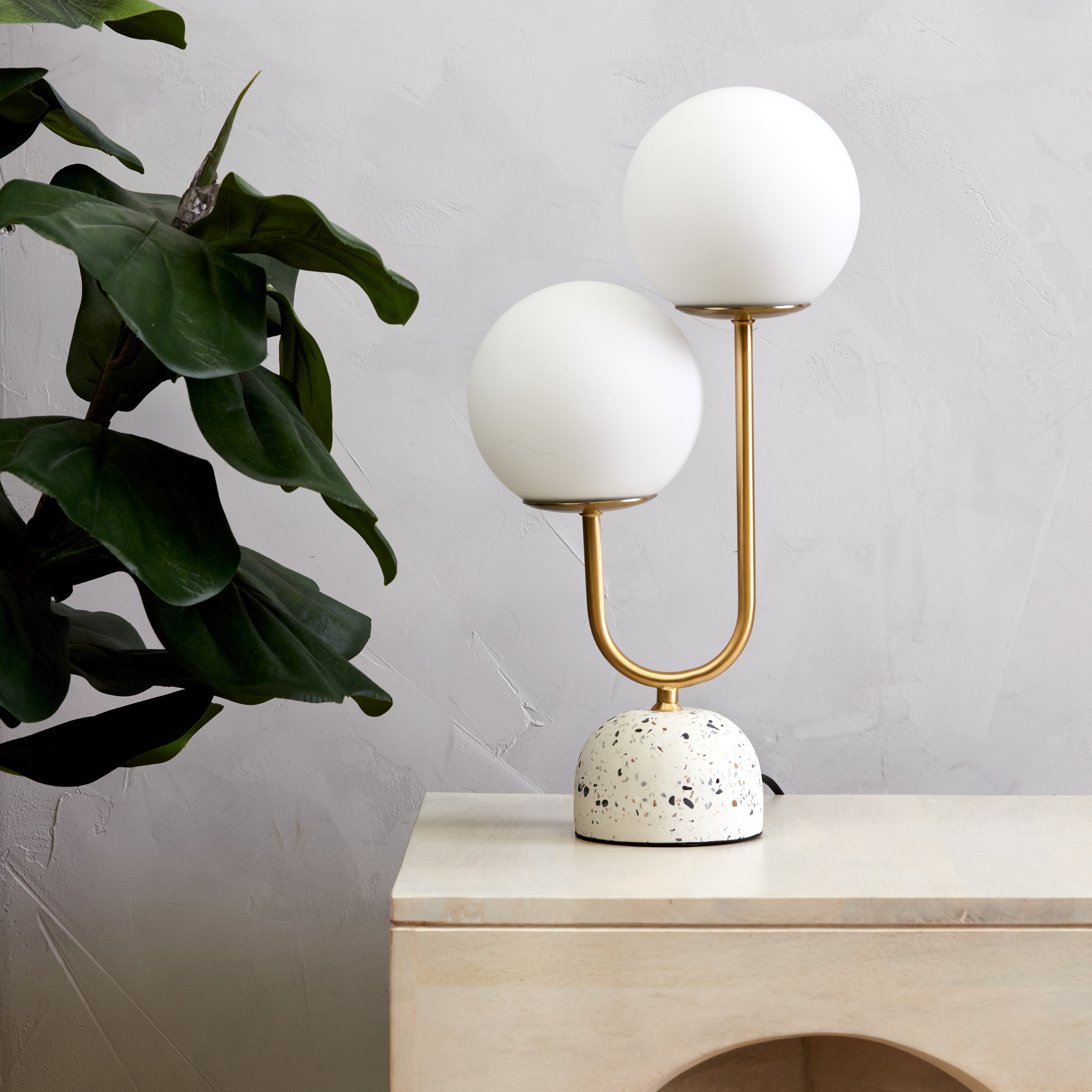 Tivoli Table Lamp 52cm White & Gold-Lighting-Amalfi-The Bay Room