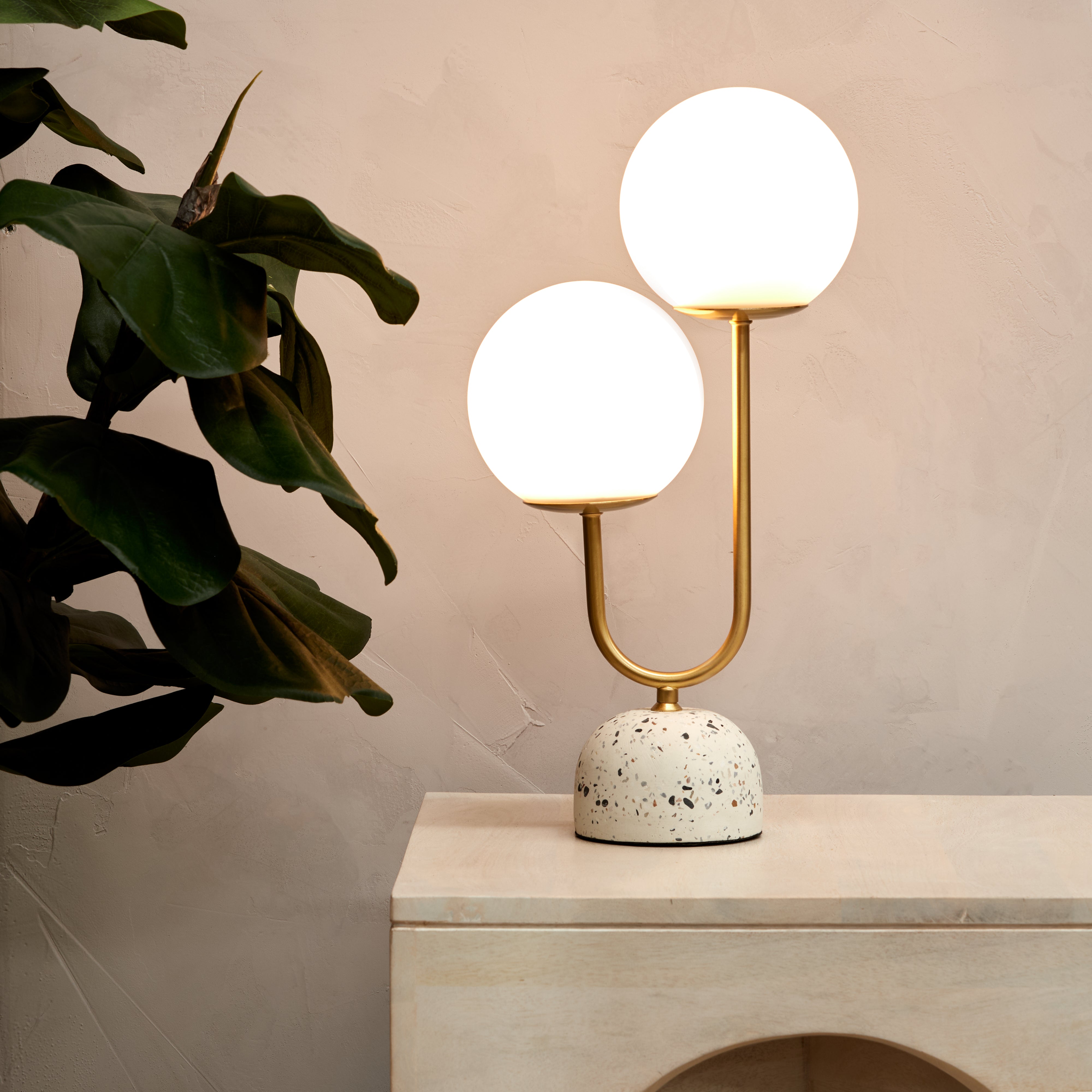 Tivoli Table Lamp 52cm White & Gold-Lighting-Amalfi-The Bay Room