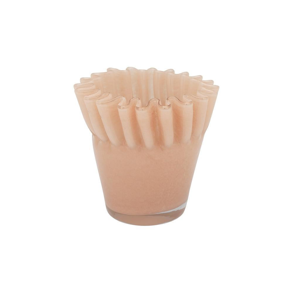Tousle Fluted Vase 14cm Pink Salt-Pots, Planters & Vases-Ecology-The Bay Room