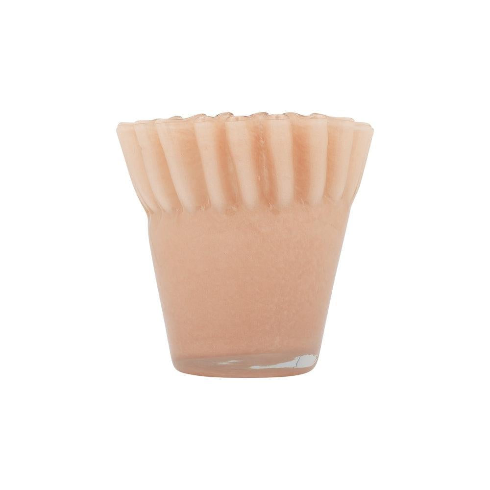 Tousle Fluted Vase 14cm Pink Salt-Pots, Planters & Vases-Ecology-The Bay Room