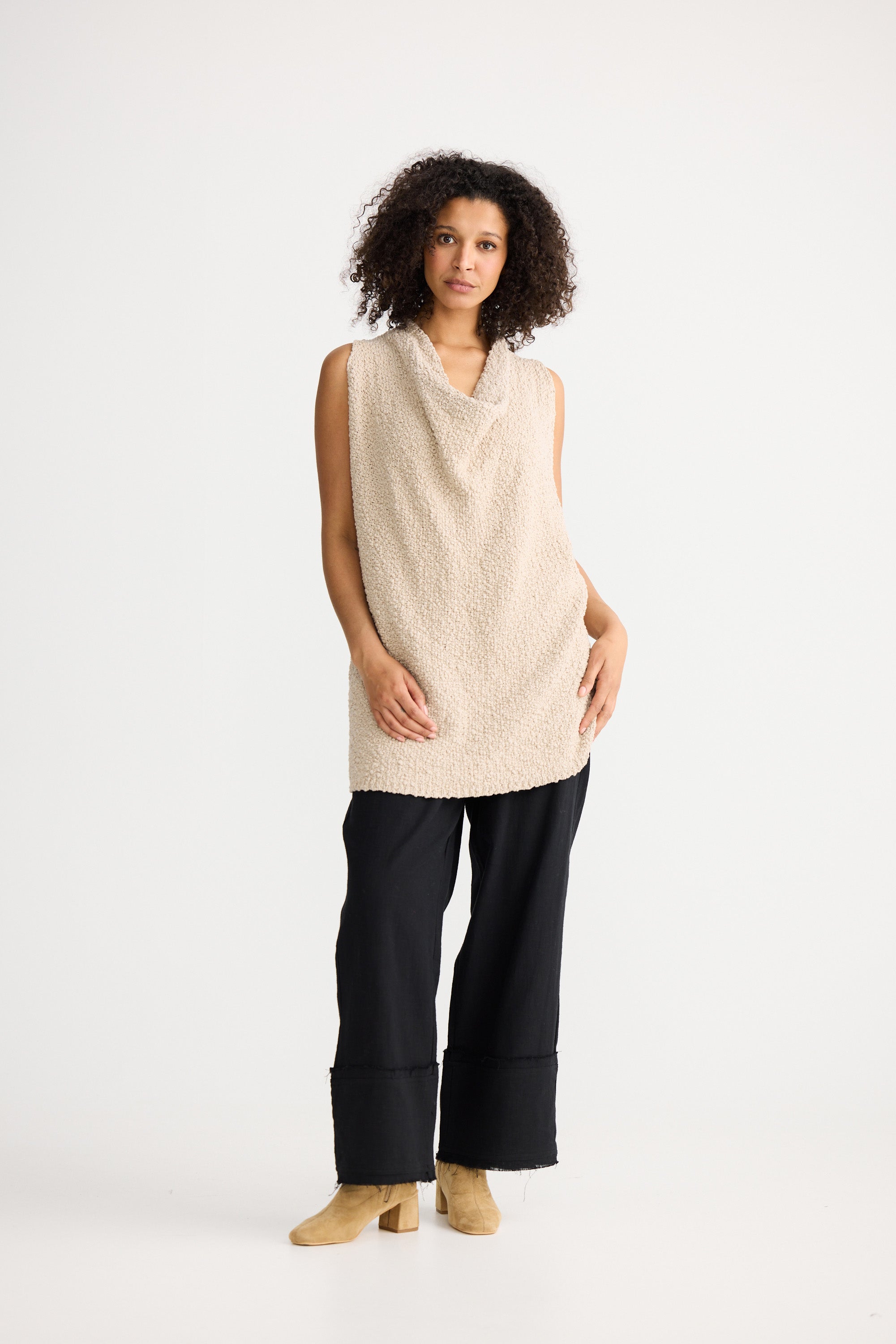 Tova Knit Tank - Latte-Tops-The Shanty Corporation-The Bay Room