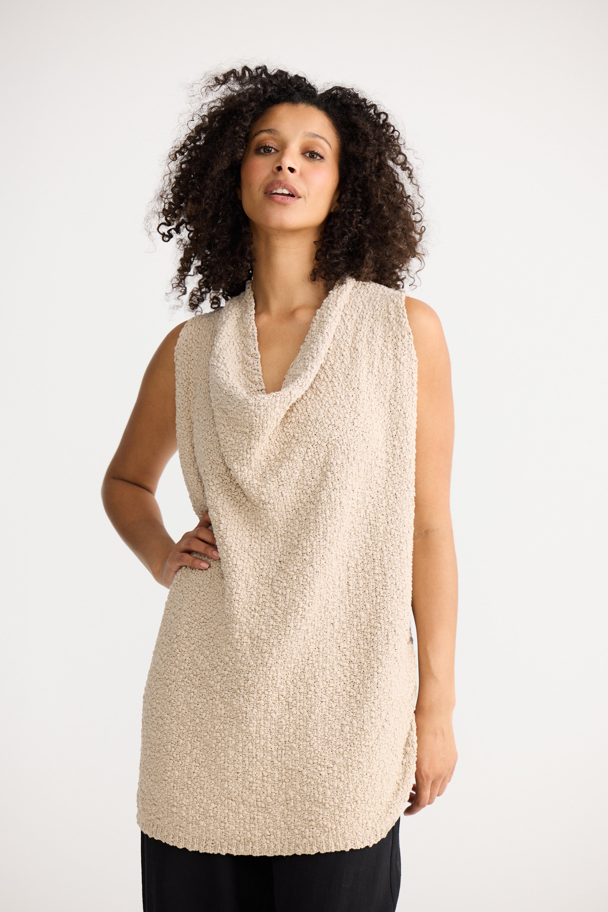 Tova Knit Tank - Latte-Tops-The Shanty Corporation-The Bay Room