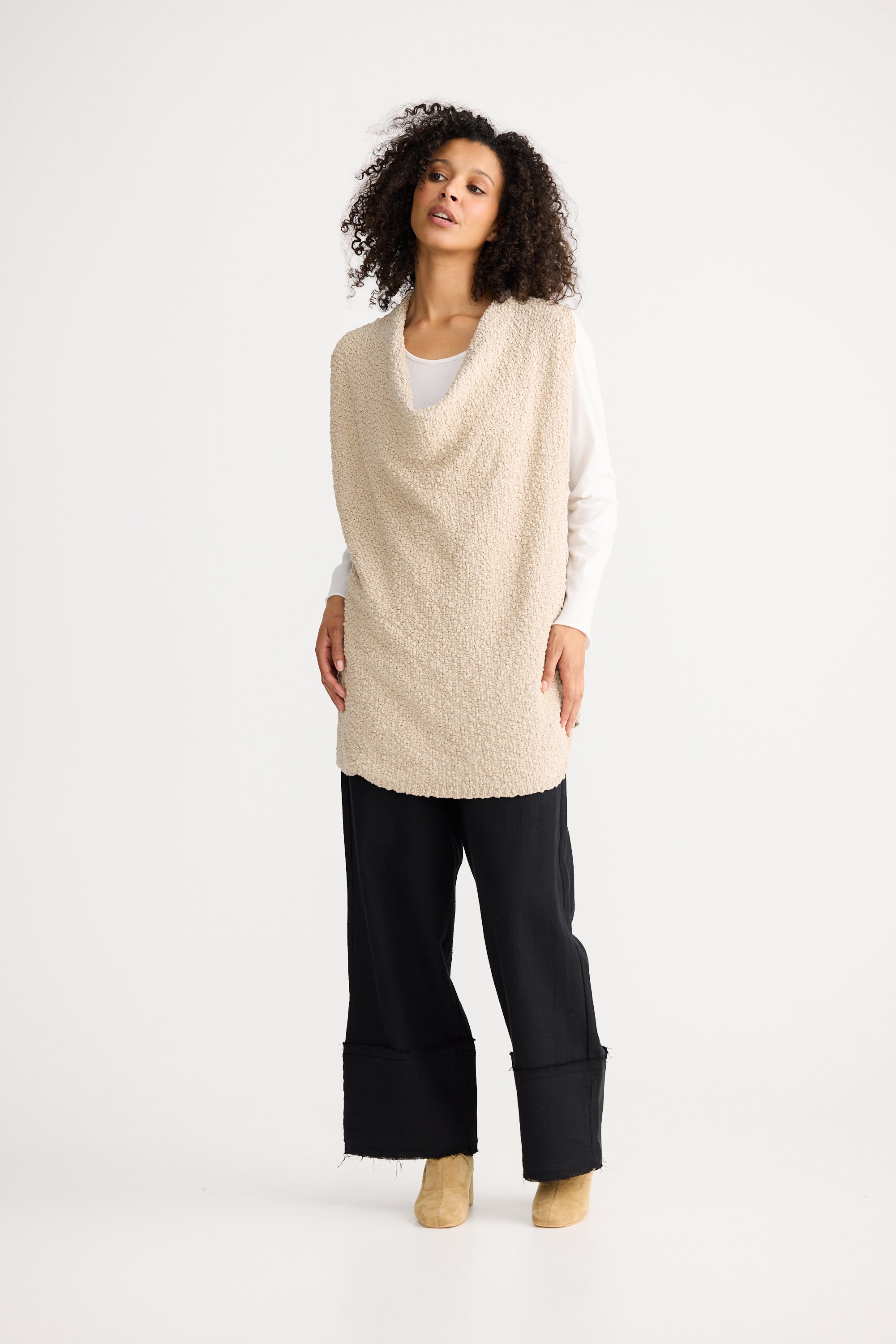 Tova Knit Tank - Latte-Tops-The Shanty Corporation-The Bay Room