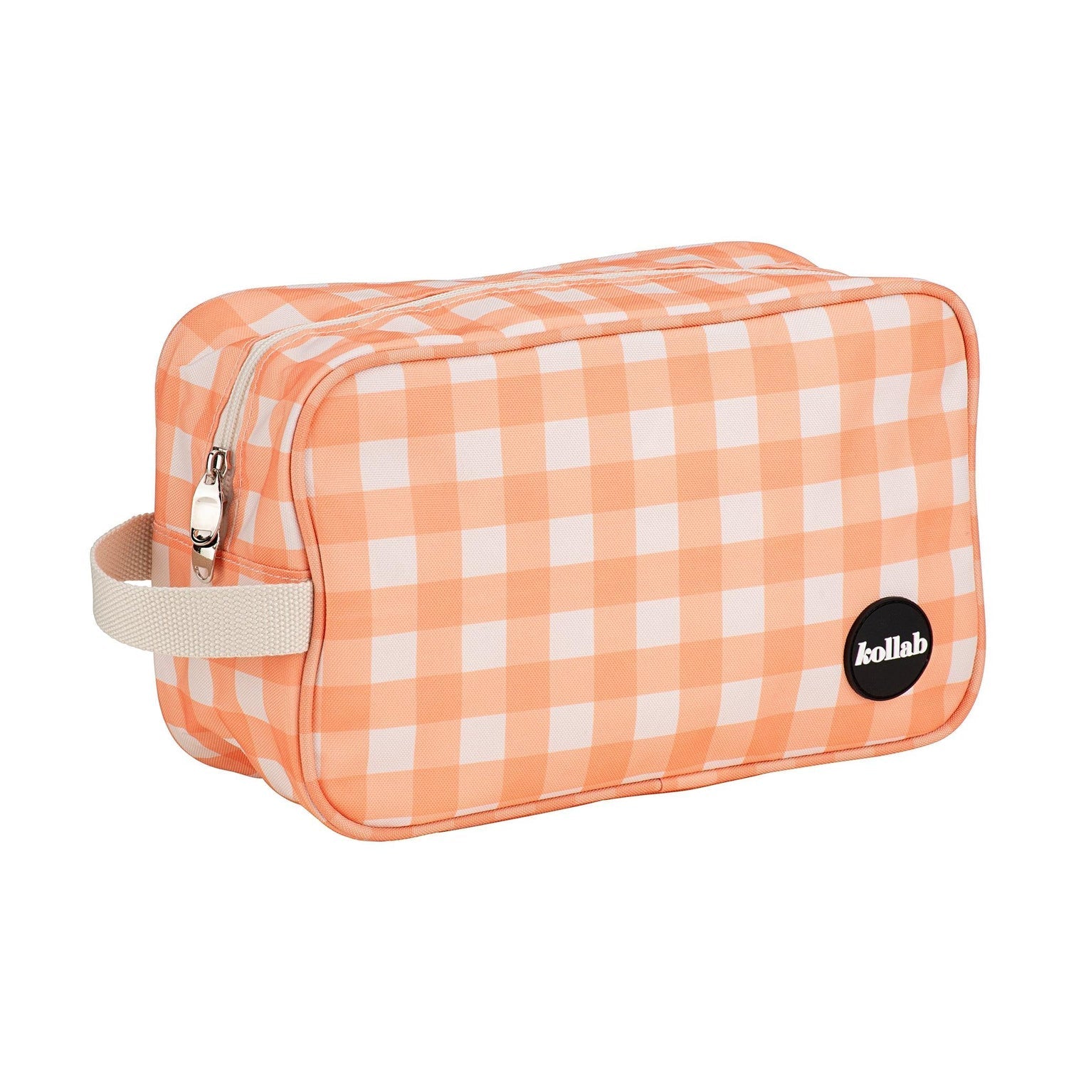 Travel Bag Apricot Check-Travel & Outdoors-Kollab-The Bay Room