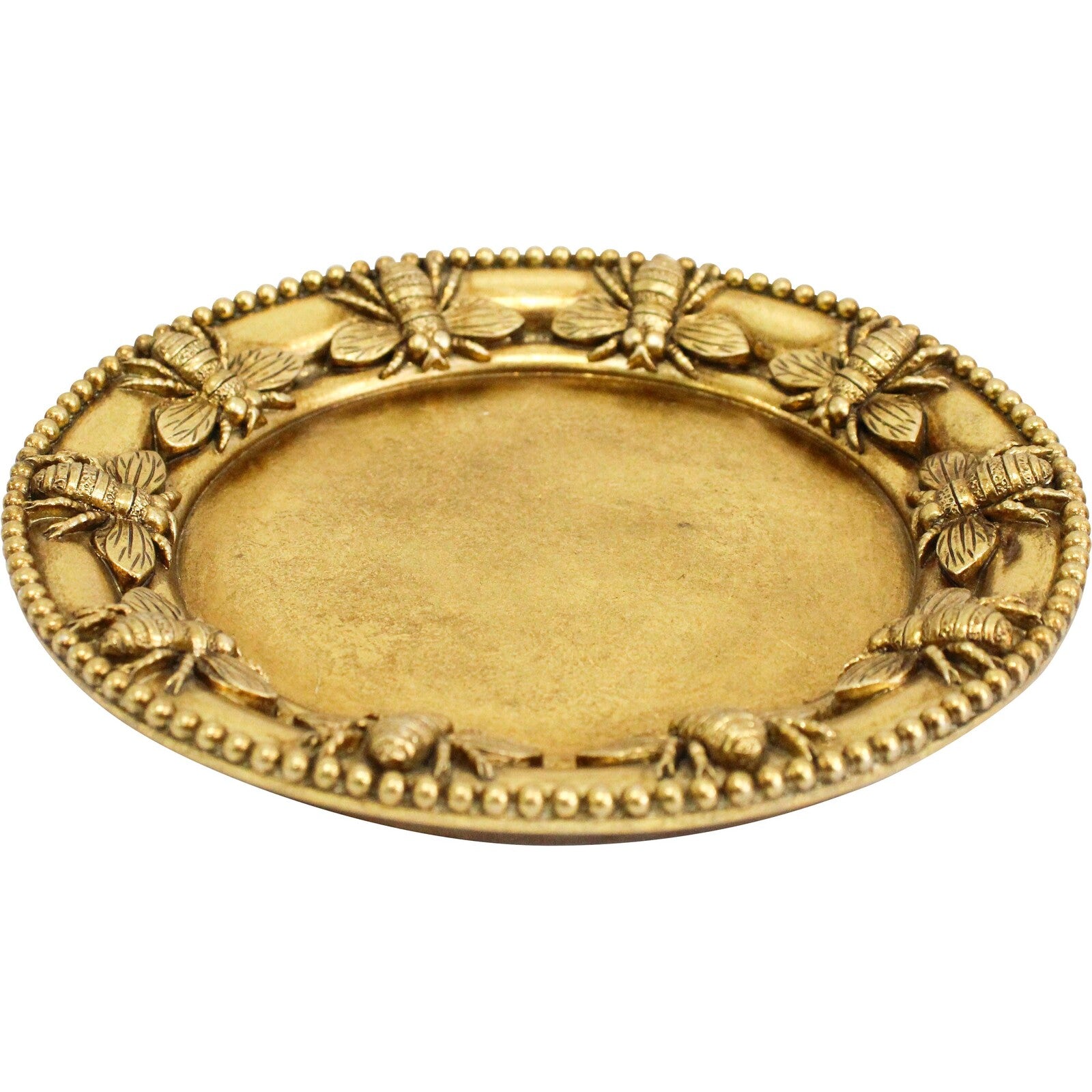 Trinket Dish Bee Border Gold-Decor Items-Lavida-The Bay Room
