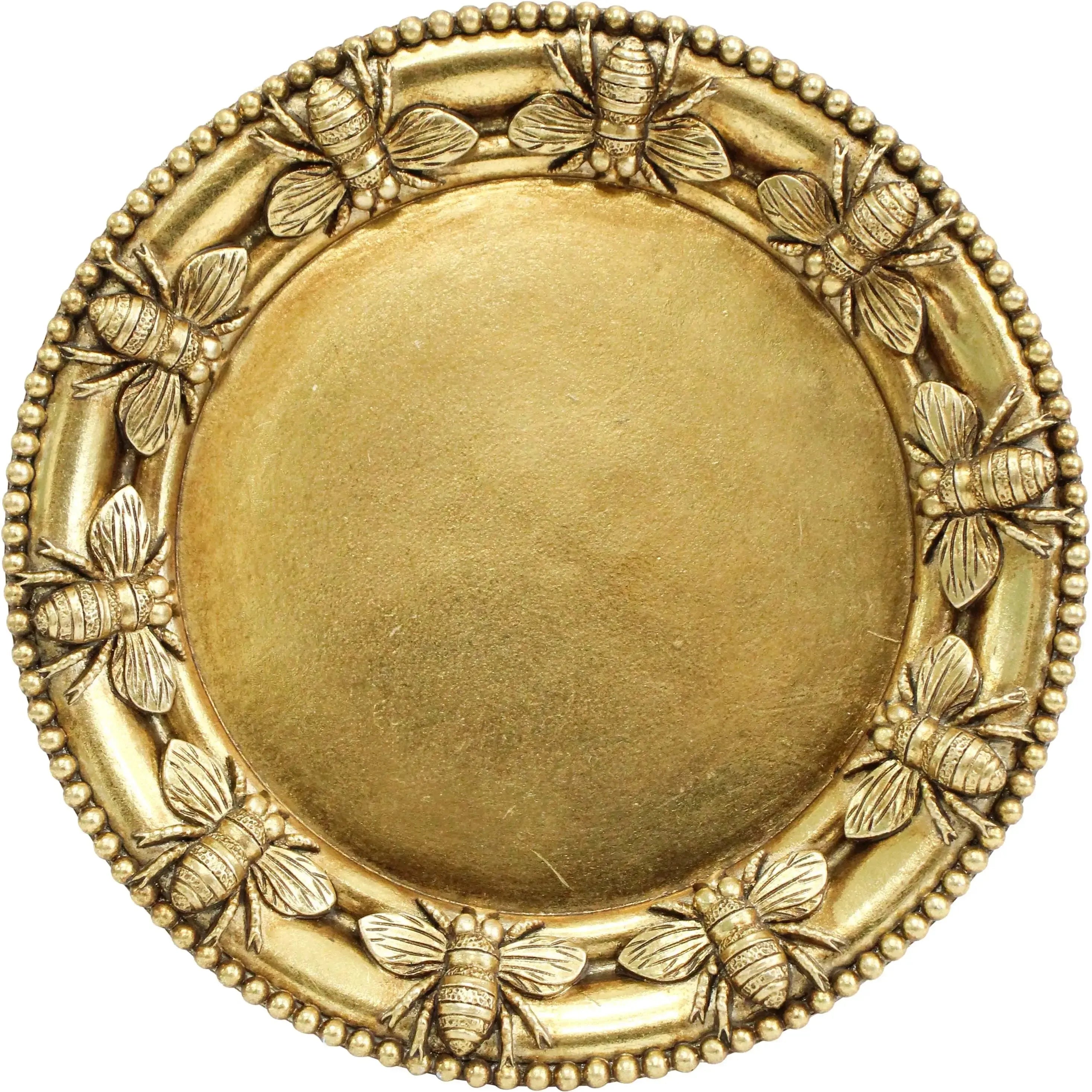 Trinket Dish Bee Border Gold-Decor Items-Lavida-The Bay Room