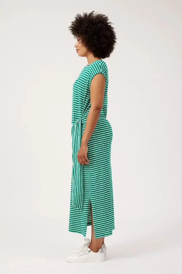 Tropea Stripe Tie Dress - Green-Dresses-Haven-The Bay Room