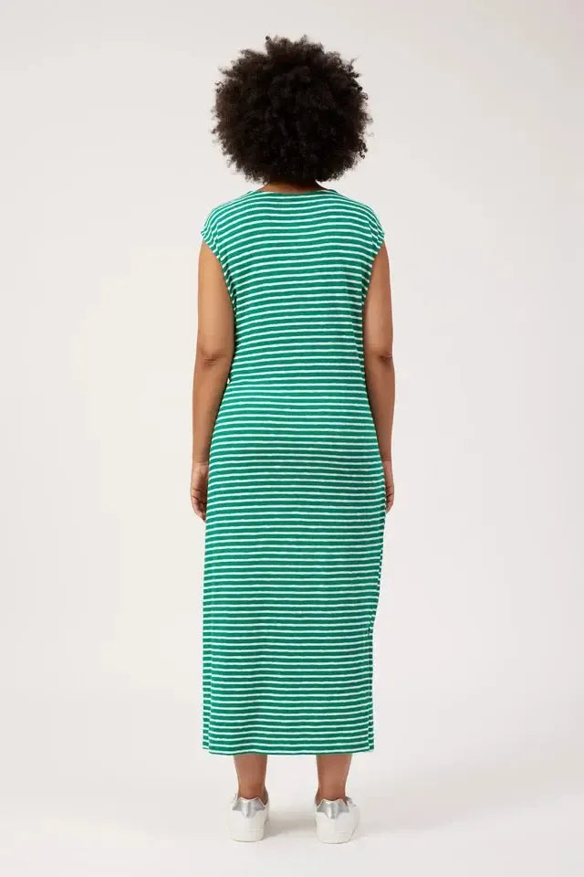 Tropea Stripe Tie Dress - Green-Dresses-Haven-The Bay Room
