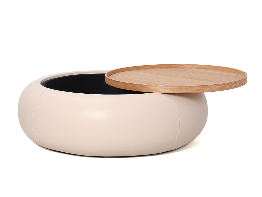 Tub Coffee Table with Storage 102x34cm - Beige-Furniture-Robert Mark-The Bay Room