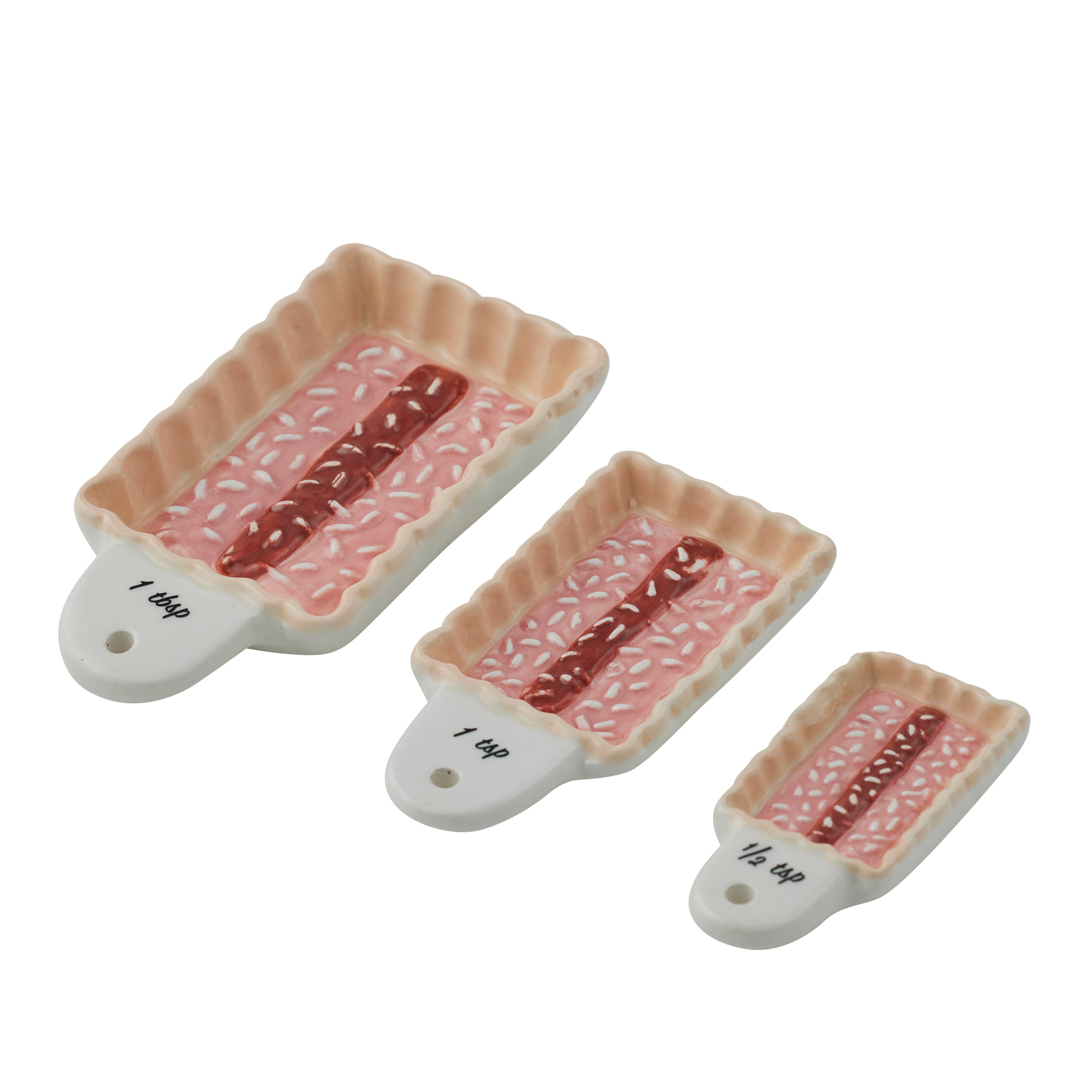 Tucker Set/3 Ceramic Measuring Spoons 9x4.5x2cm-Kitchenware-Coast To Coast Home-The Bay Room