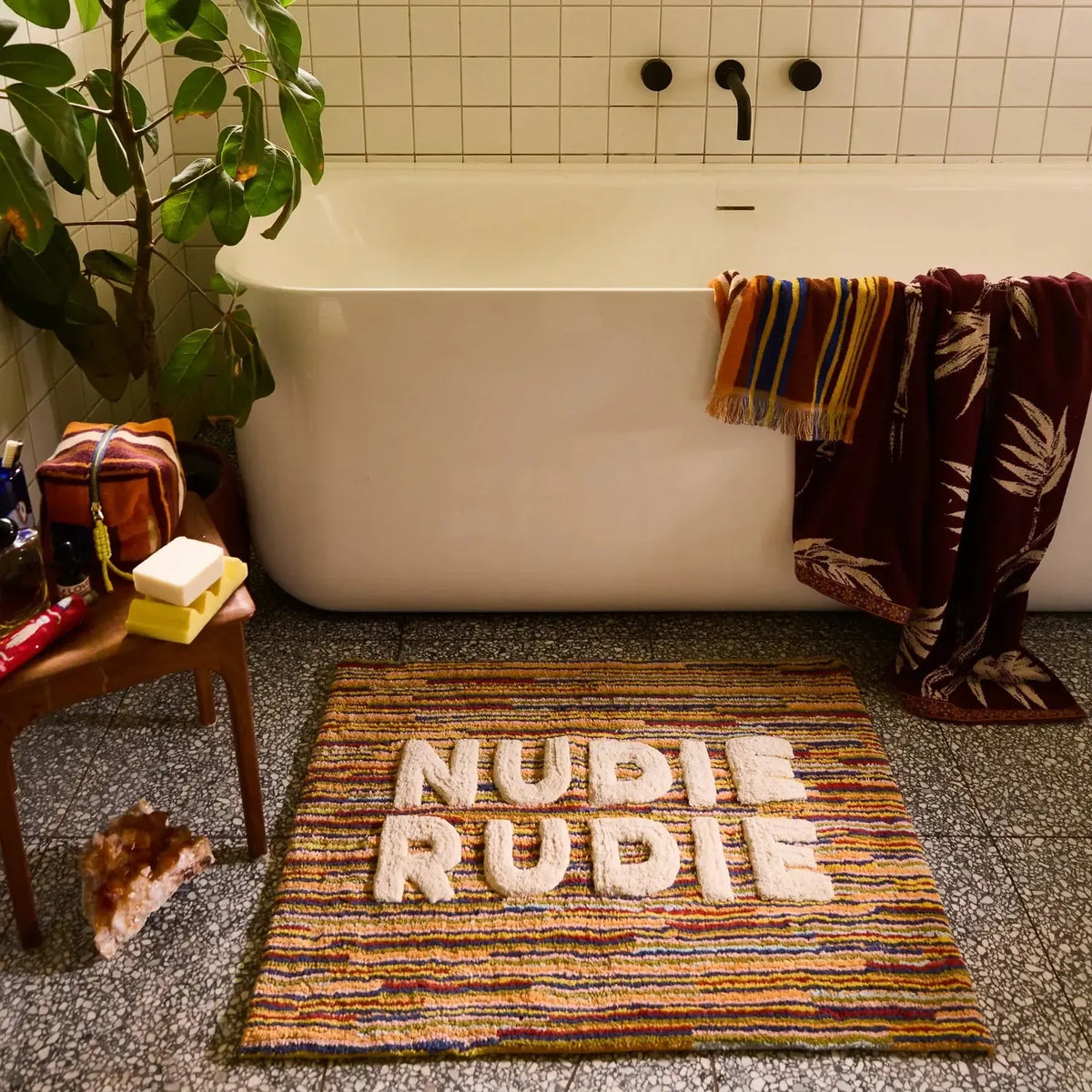 Tula Nudie Bath Mat - Burnt Sienna-Soft Furnishings-Sage & Clare-The Bay Room