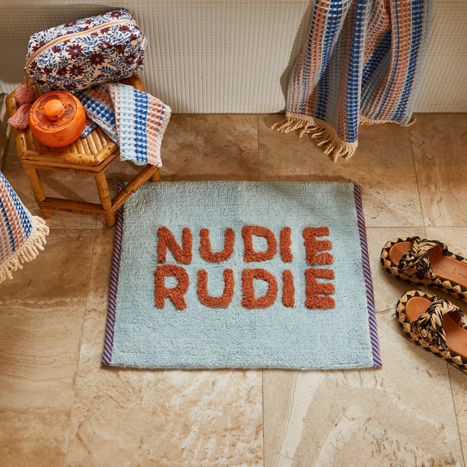 Tula Nudie Bath Mat Mini - Sky-Soft Furnishings-Sage & Clare-The Bay Room