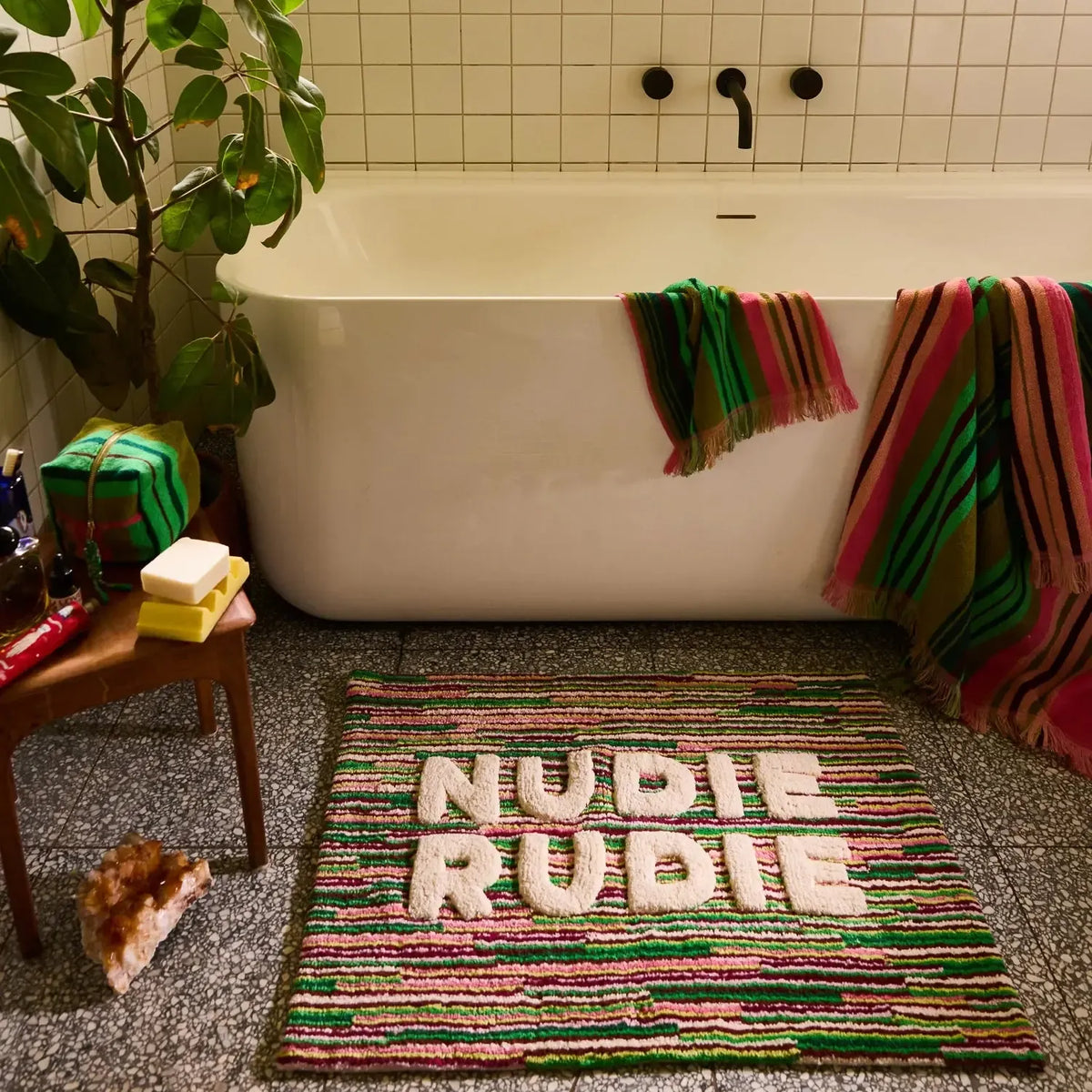 Tula Nudie Bath Mat - Rosewood-Soft Furnishings-Sage & Clare-The Bay Room