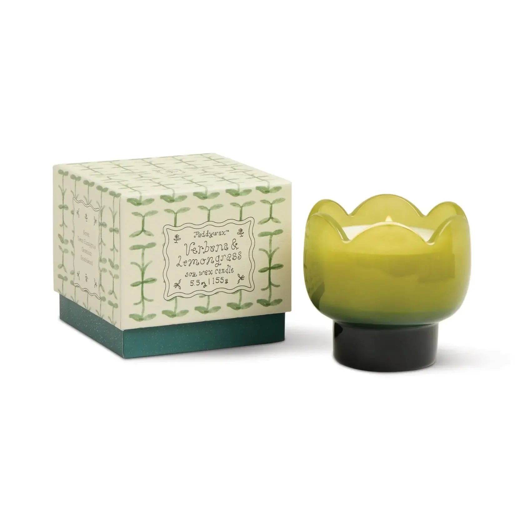 Tulip 5.5oz Glass Candle Verbena & Lemongrass-Candles & Fragrances-Paddywax-The Bay Room