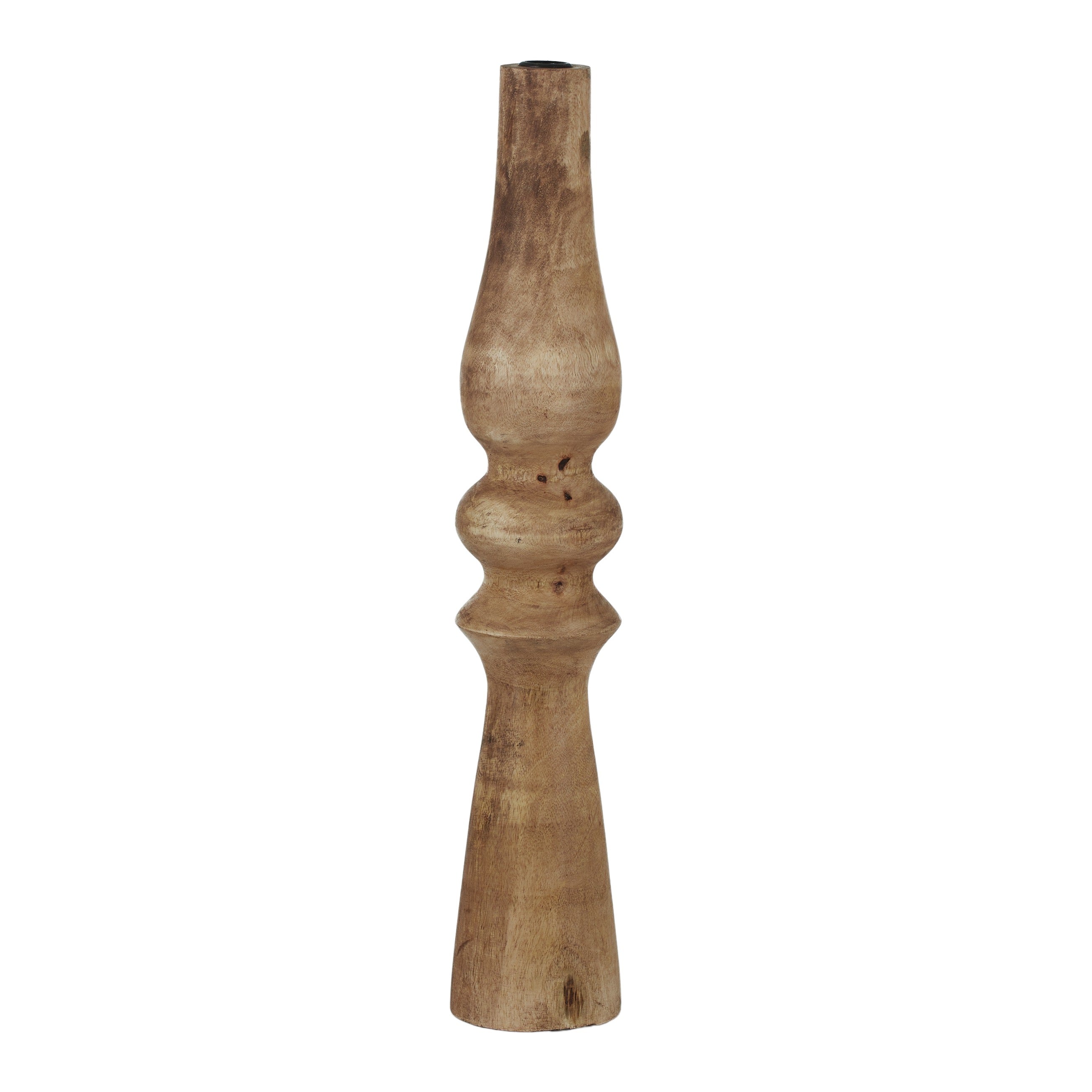 Turn Wood Candleholder 10x55cm-Decor Items-Coast To Coast Home-The Bay Room