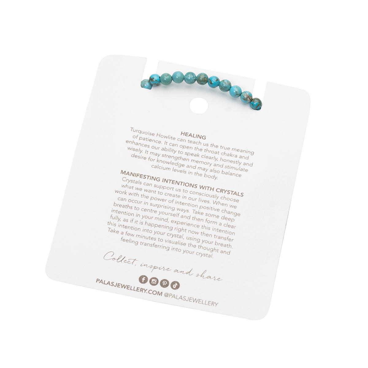 Turquoise howlite healing gem bracelet-Jewellery-Palas-The Bay Room