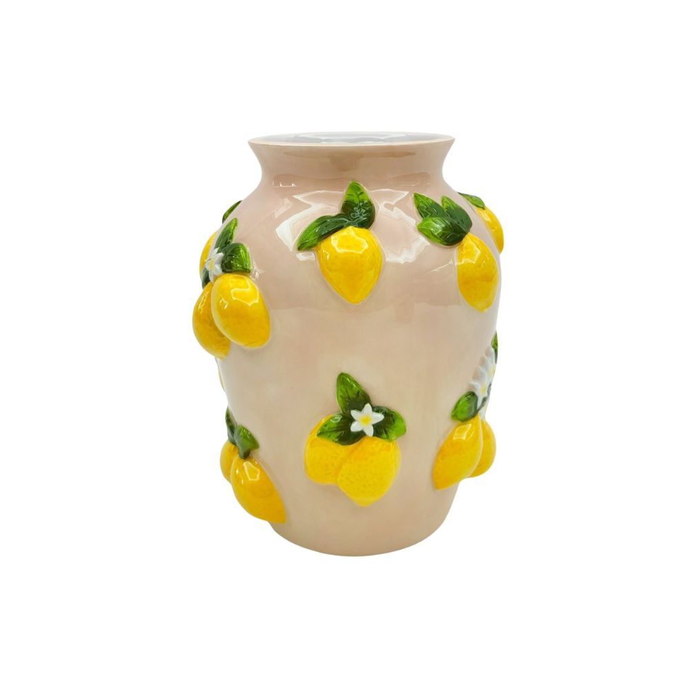 Tuscan Lemon Vase Pink 23cm-Pots, Planters & Vases-Urban Products-The Bay Room