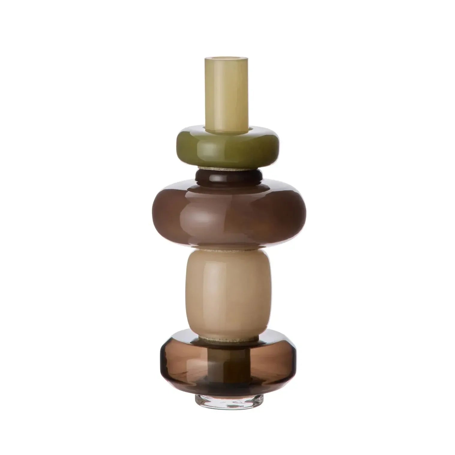 Tutti Vase Tonal with Green 18x18x40cm-Pots, Planters & Vases-Amalfi-The Bay Room