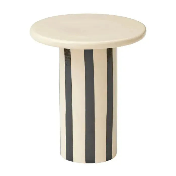 Tyra Ceramic Table 40.5x45.5cm Black-Furniture-Coast To Coast Home-The Bay Room