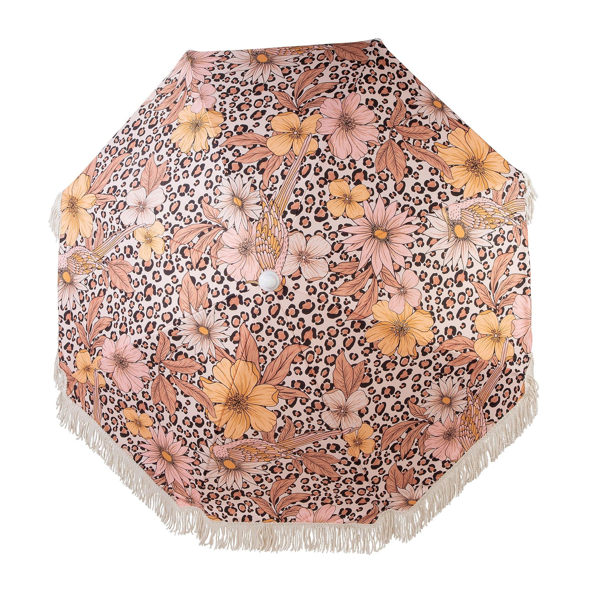 Umbrella Large Leopard Floral-Travel & Outdoors-Kollab-The Bay Room